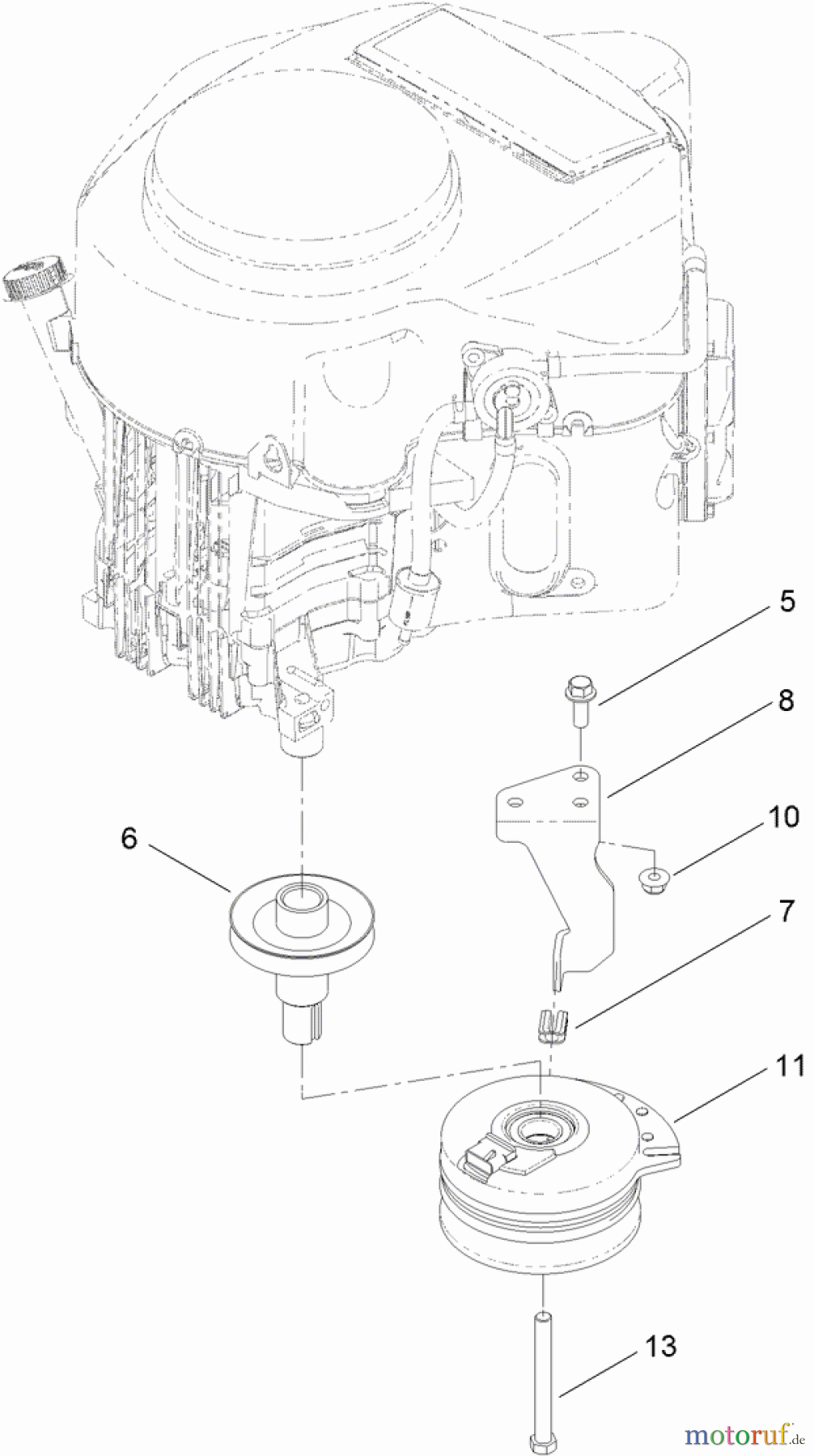 Toro Neu Mowers, Zero-Turn 74390 (ZS 4200TF) - Toro TimeCutter ZS 4200TF Riding Mower, 2012 (SN 312000001-312999999) CLUTCH ASSEMBLY