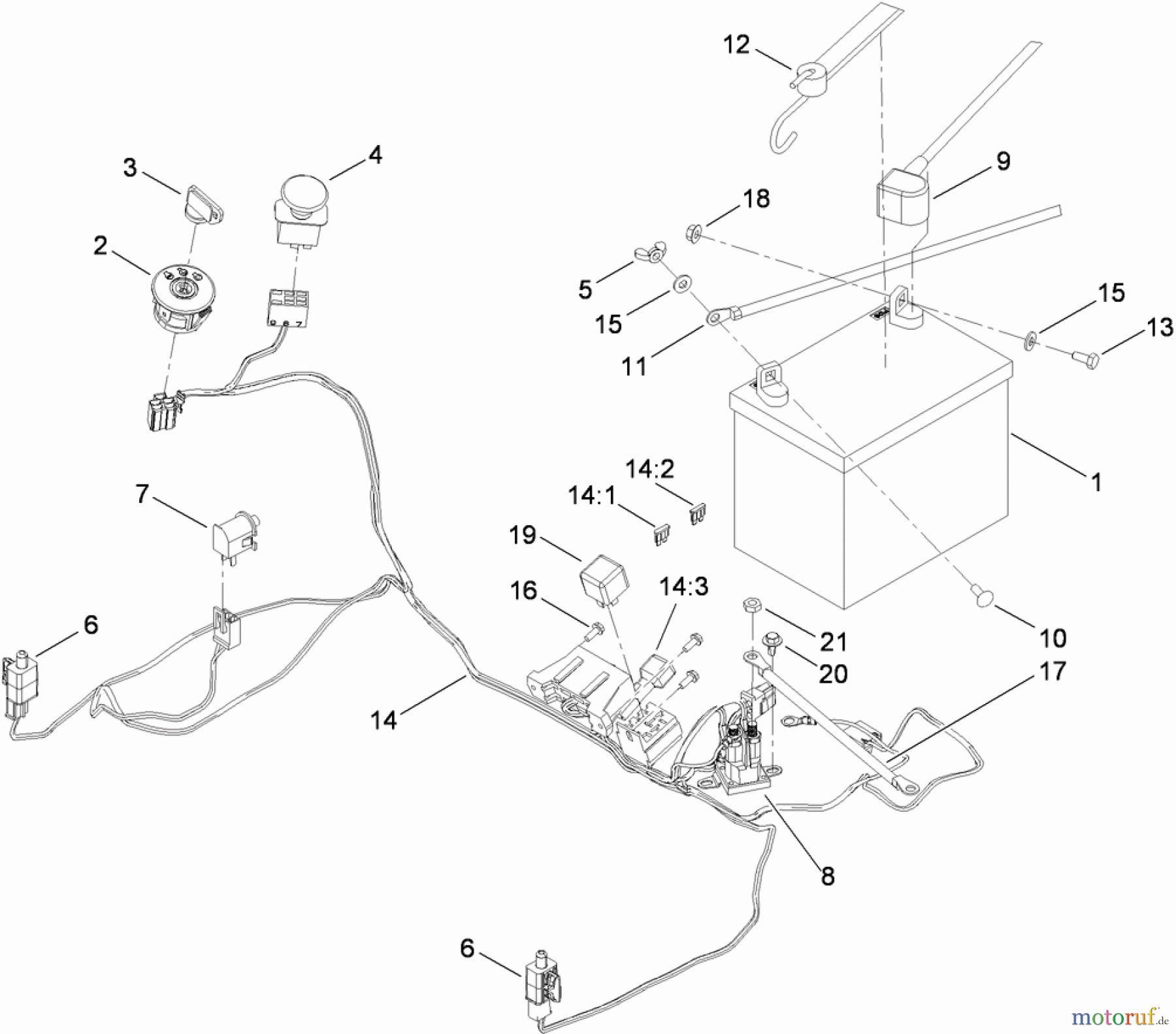 Toro Neu Mowers, Zero-Turn 74391 (Z5000) - Toro TimeCutter Z5000 Riding Mower, 2009 (290000001-290000225) ELECTRICAL ASSEMBLY