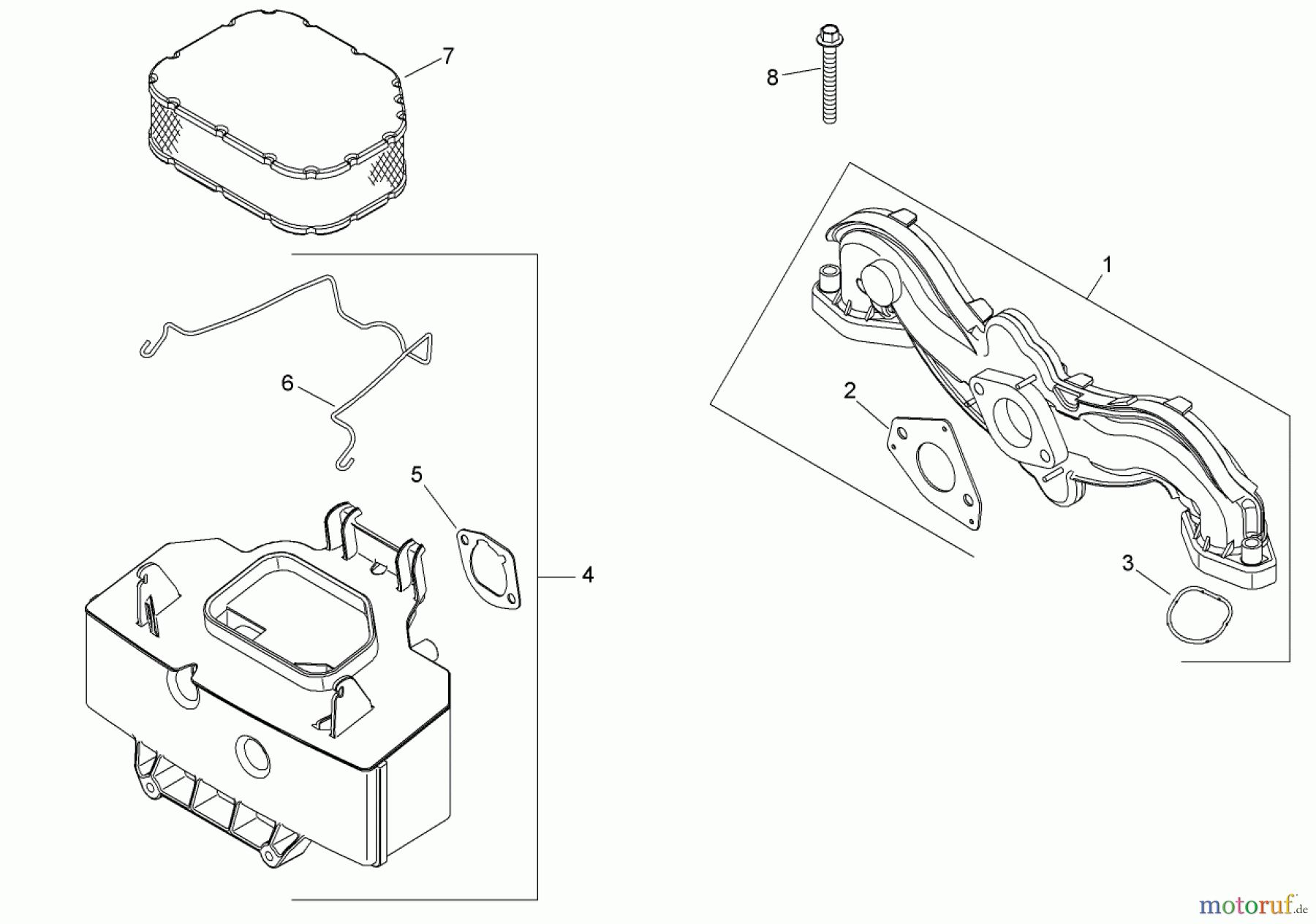 Toro Neu Mowers, Zero-Turn 74399 (Z5020) - Toro TimeCutter Z5020 Riding Mower, 2008 (280000001-280999999) AIR INTAKE AND FILTRATION ASSEMBLY KOHLER SV720-0032