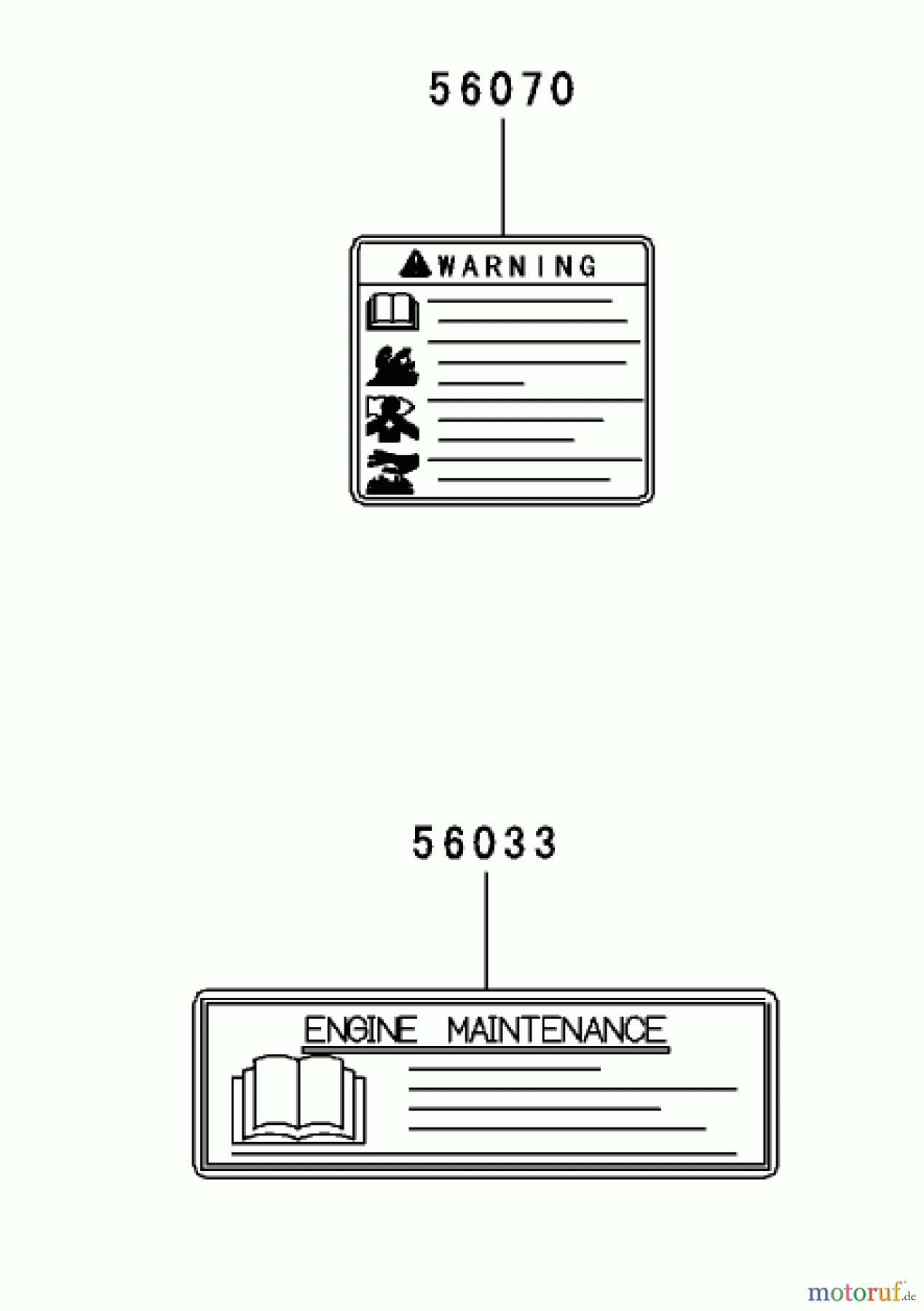 Toro Neu Mowers, Zero-Turn 74401 (17-44ZX) - Toro 17-44ZX TimeCutter ZX Riding Mower, 2003 (230000001-230999999) ENGINE DECALS KAWASAKI FH500V-BS36
