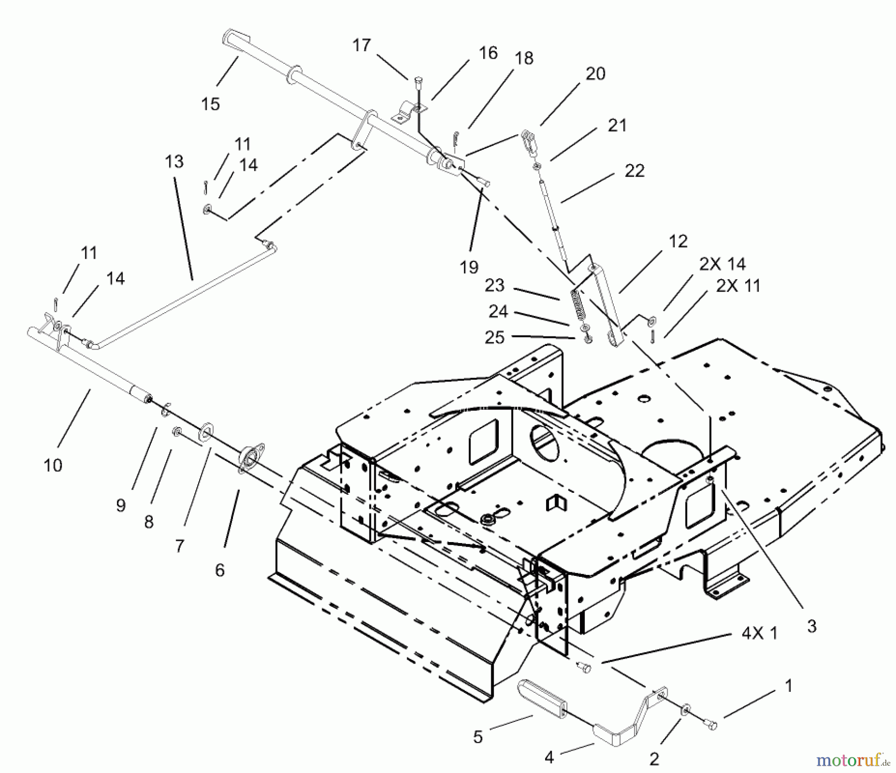 Toro Neu Mowers, Zero-Turn 74401 (17-44ZX) - Toro 17-44ZX TimeCutter ZX Riding Mower, 2003 (230000001-230999999) PARKING BRAKE ASSEMBLY