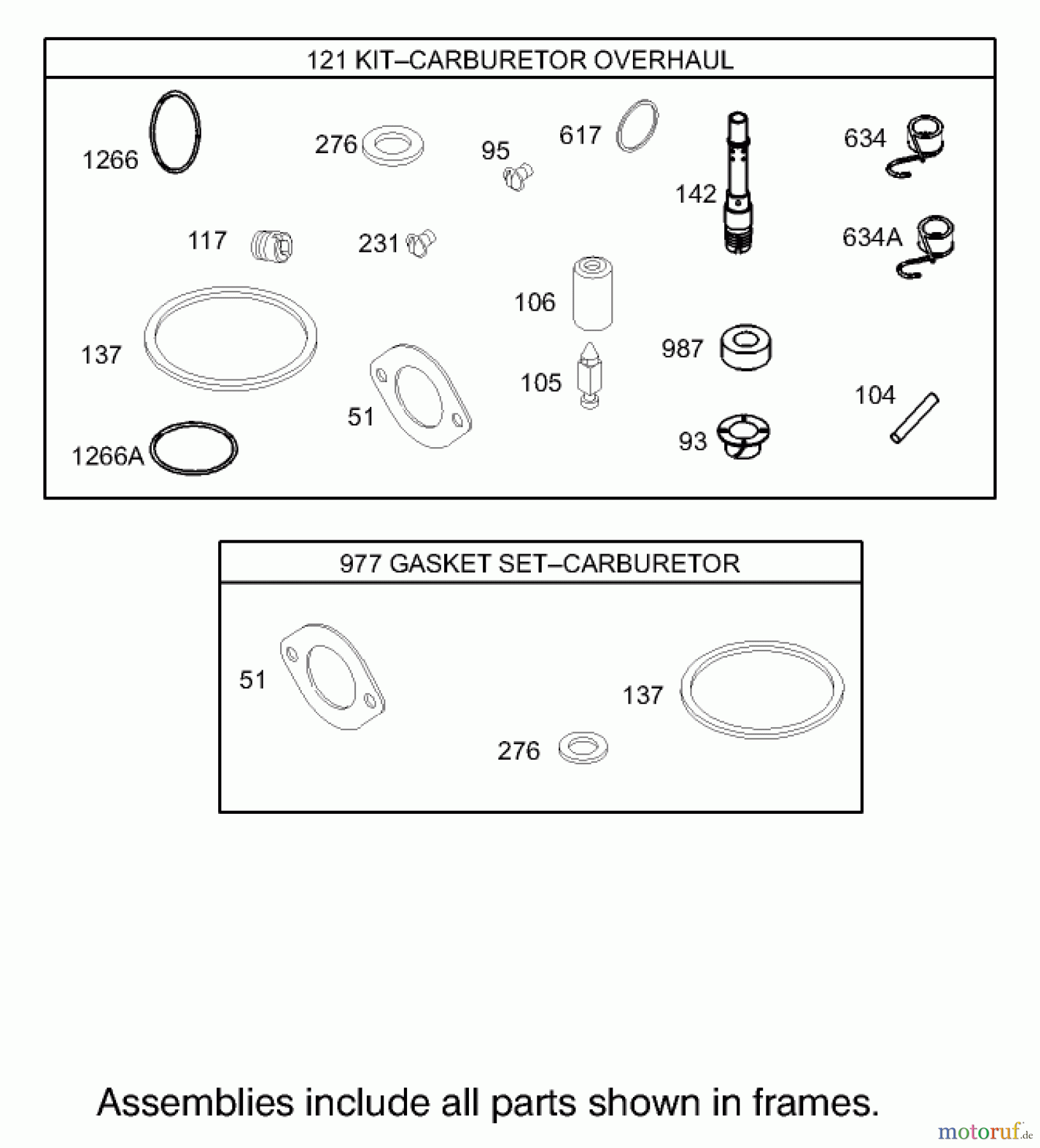  Toro Neu Mowers, Zero-Turn 74402 (14-38Z) - Toro 14-38Z TimeCutter Z Riding Mower, 2003 (230000001-230999999) CARBURETOR OVERHAUL KIT ASSEMBLY BRIGGS AND STRATTON 280H07-0166-E1