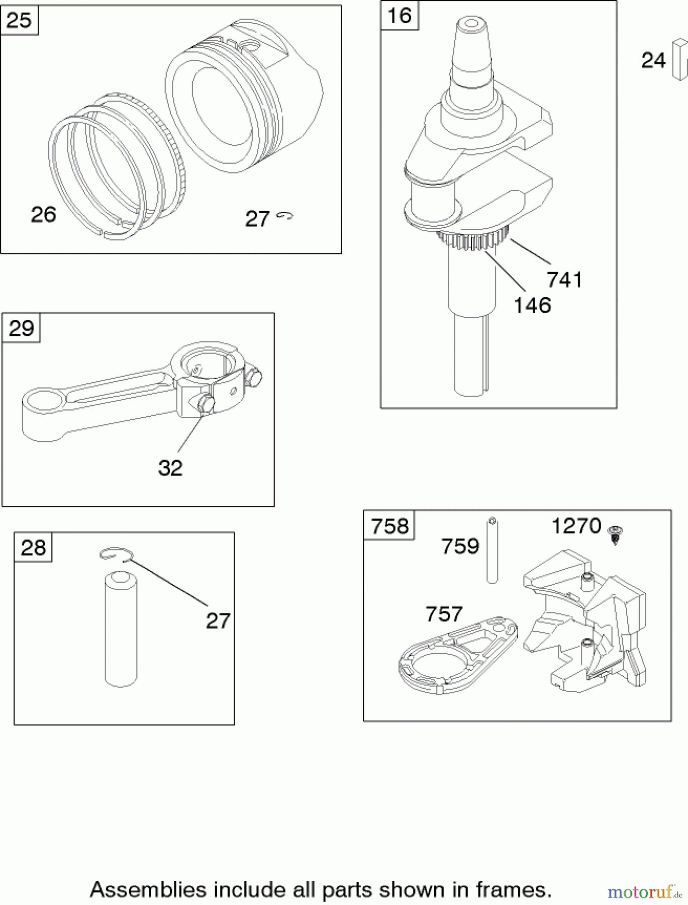 Toro Neu Mowers, Zero-Turn 74402 (Z380) - Toro TimeCutter Z380 Riding Mower, 2005 (250000001-250999999) CRANKSHAFT ASSEMBLY BRIGGS AND STRATTON 280H07-0166-E1
