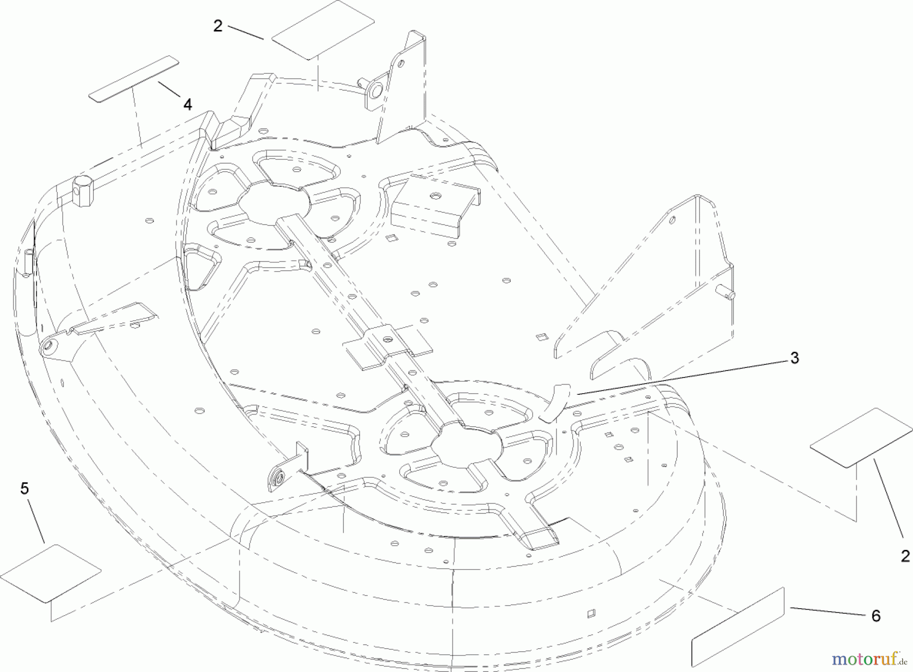  Toro Neu Mowers, Zero-Turn 74402 (Z380) - Toro TimeCutter Z380 Riding Mower, 2006 (260000001-260999999) 38IN DECK DECAL ASSEMBLY NO. 107-9139