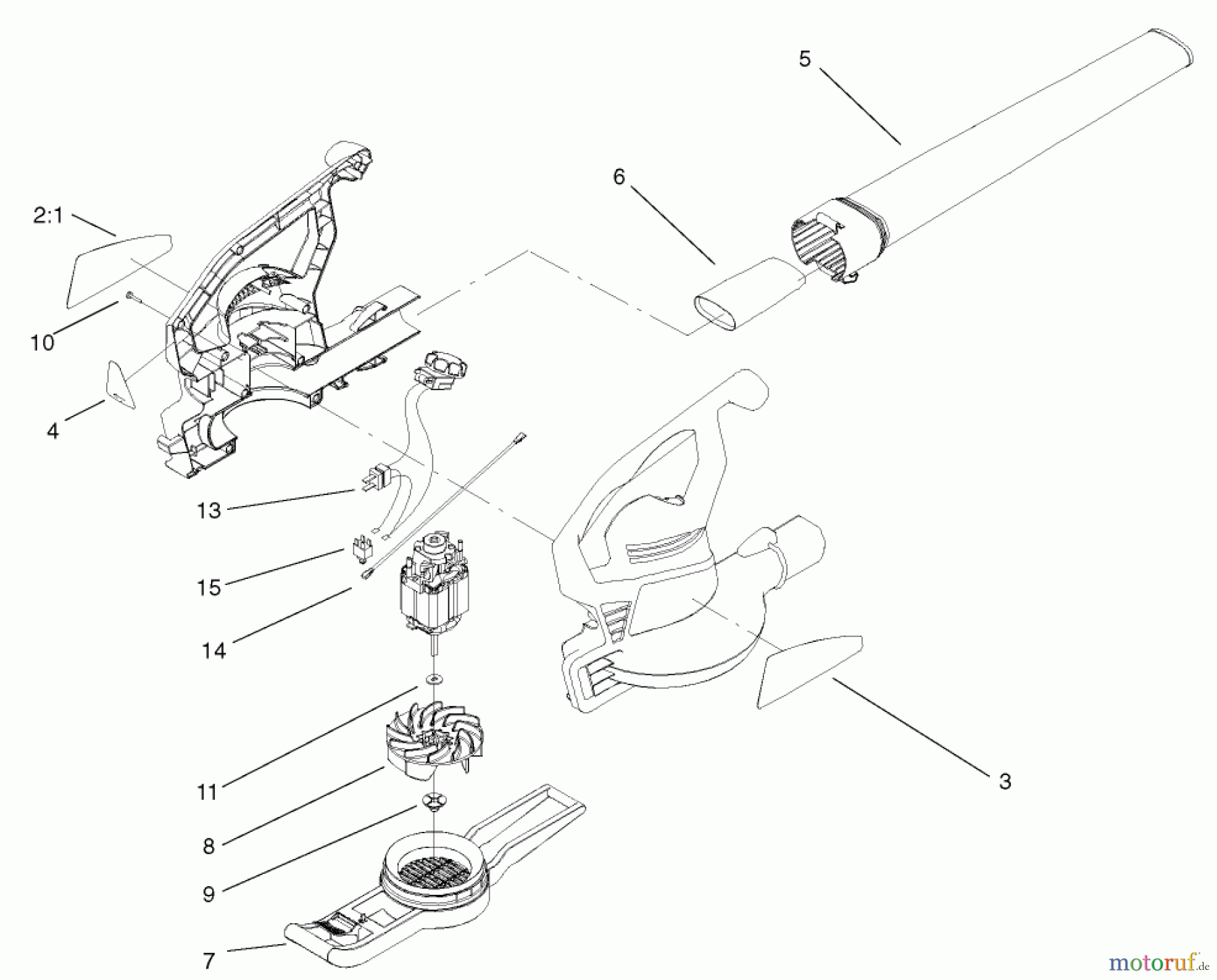 Toro Neu Blowers/Vacuums/Chippers/Shredders 51598 (225) - Toro Ultra 225 Blower/Vacuum, 2004 (240000001-240999999) BLOWER/VACUUM ASSEMBLY