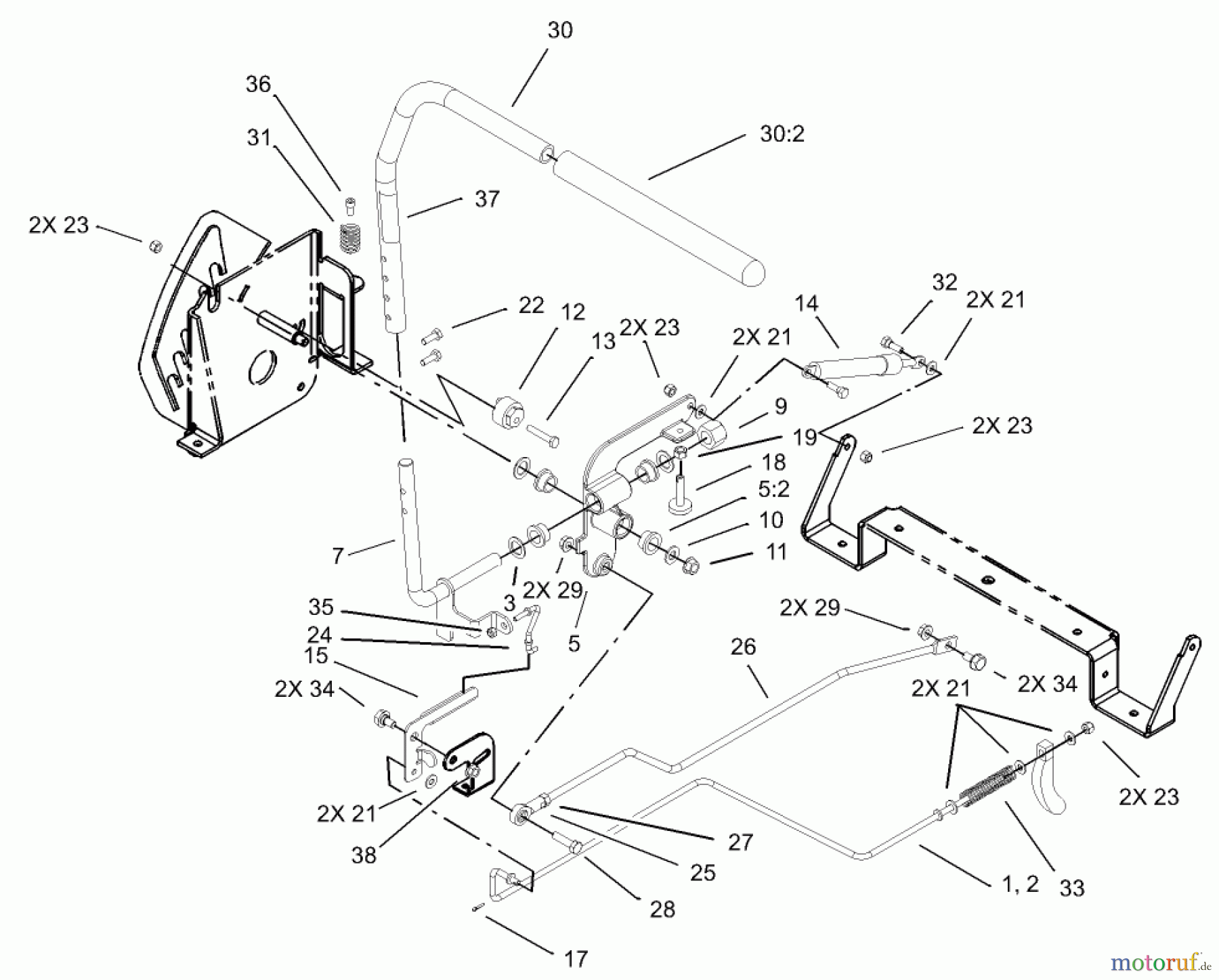 Toro Neu Mowers, Zero-Turn 74403 (16-42Z) - Toro 16-42Z TimeCutter Z Riding Mower, 2003 (230000001-230999999) CONTROL ASSEMBLY