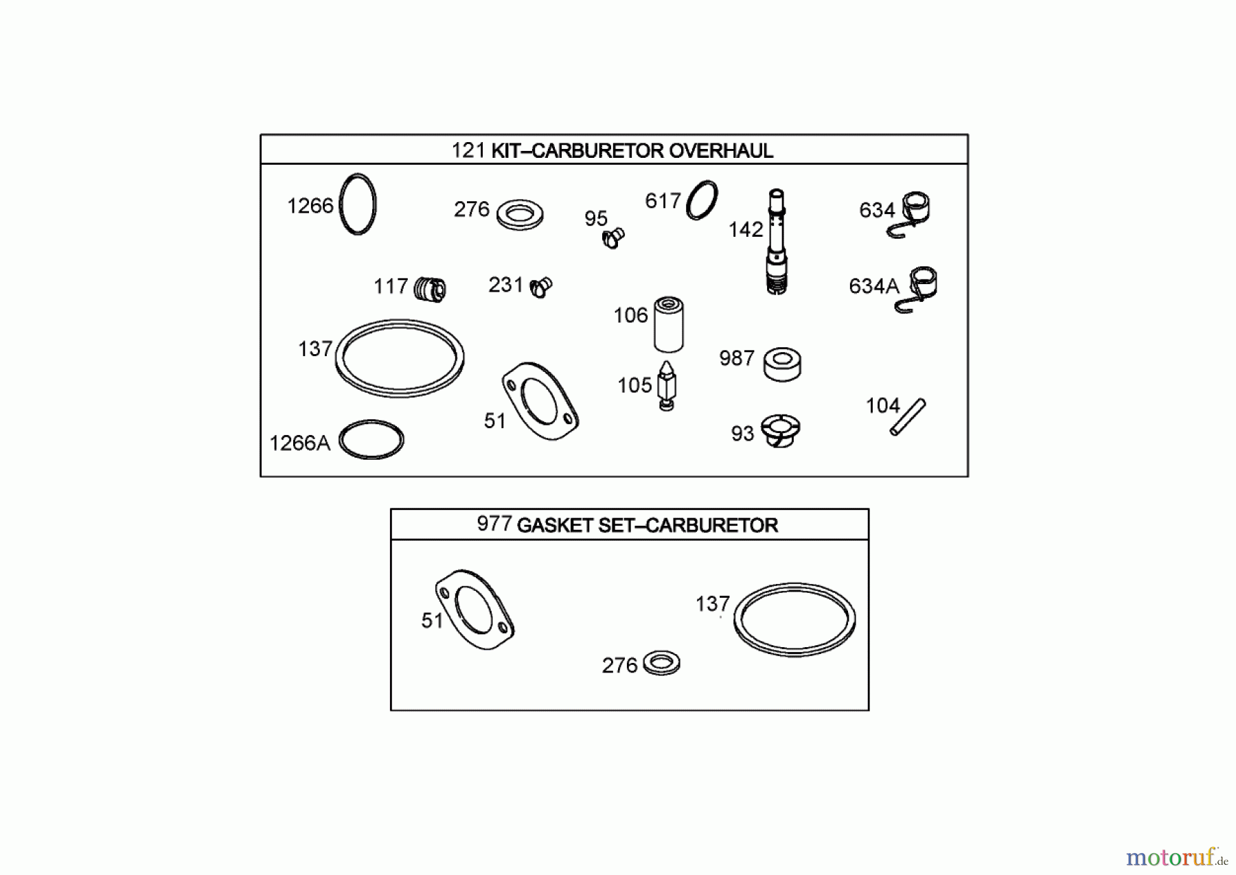 Toro Neu Mowers, Zero-Turn 74403 (Z420) - Toro TimeCutter Z420 Riding Mower, 2005 (250000001-250999999) CARBURETOR OVERHAUL KIT BRIGGS AND STRATTON 286H77-0165-E1