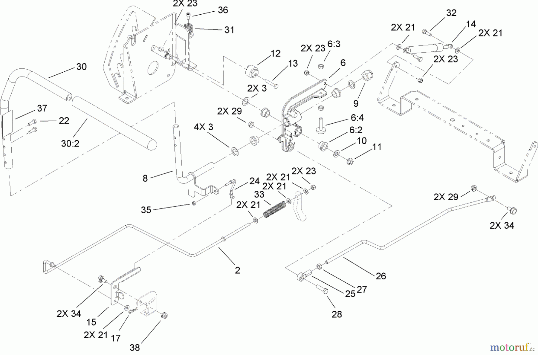 Toro Neu Mowers, Zero-Turn 74403 (Z420) - Toro TimeCutter Z420 Riding Mower, 2006 (260000001-260999999) CONTROL ASSEMBLY