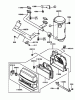 Toro 74405 (18-52ZX) - 18-52ZX TimeCutter ZX Riding Mower, 2003 (230000001-230999999) Ersatzteile AIR FILTER / MUFFLER ASSEMBLY KAWASAKI FH531V-AS11
