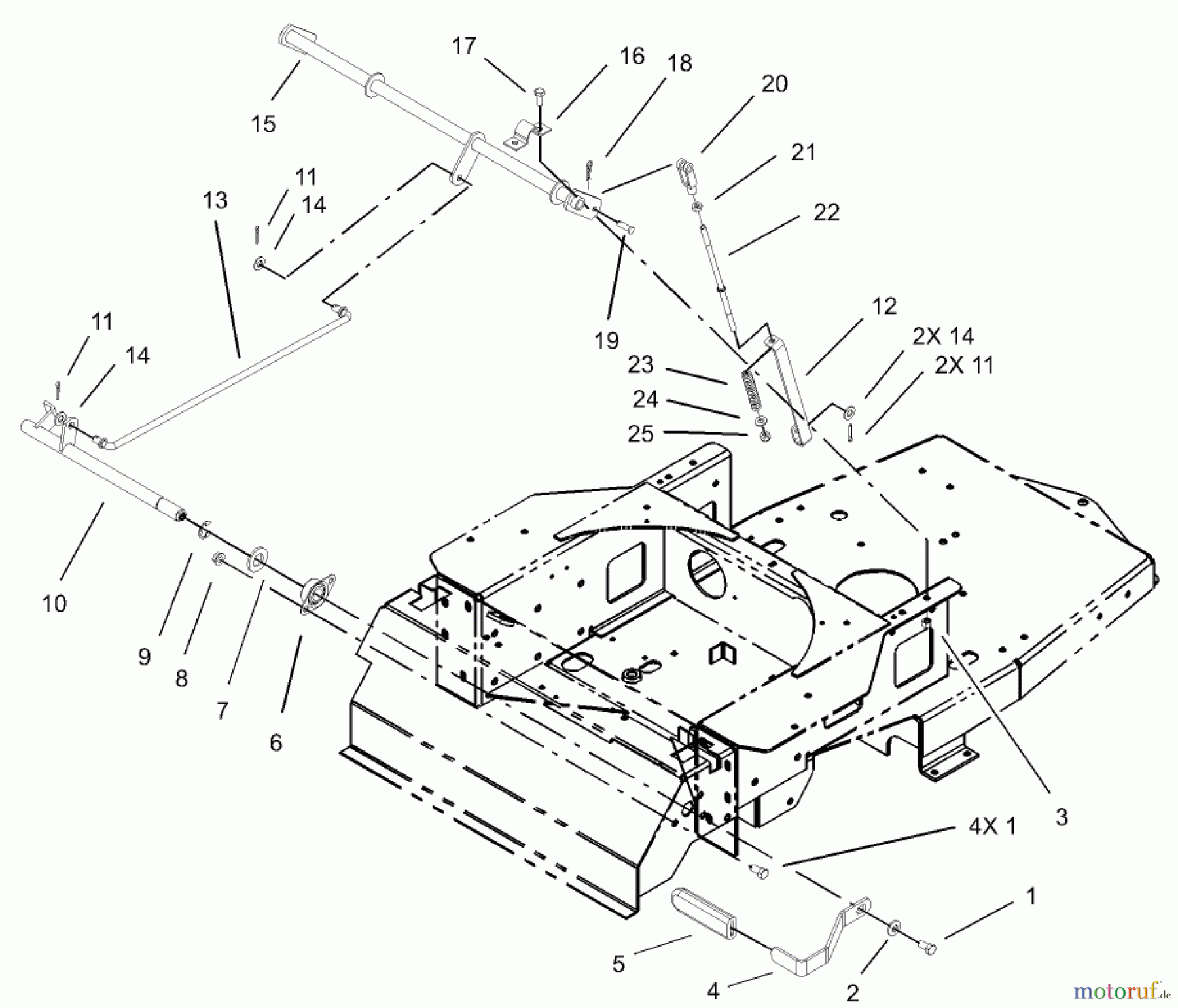 Toro Neu Mowers, Zero-Turn 74405 (18-52ZX) - Toro 18-52ZX TimeCutter ZX Riding Mower, 2003 (230000001-230999999) PARKING BRAKE ASSEMBLY