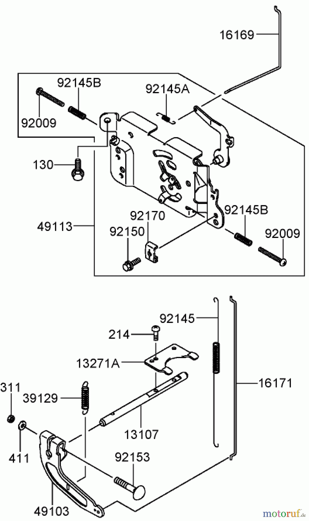 Toro Neu Mowers, Zero-Turn 74406 (ZX440) - Toro TimeCutter ZX440 Riding Mower, 2006 (260000241-260999999) CONTROL EQUIPMENT ASSEMBLY KAWASAKI FH541V-BS50-R