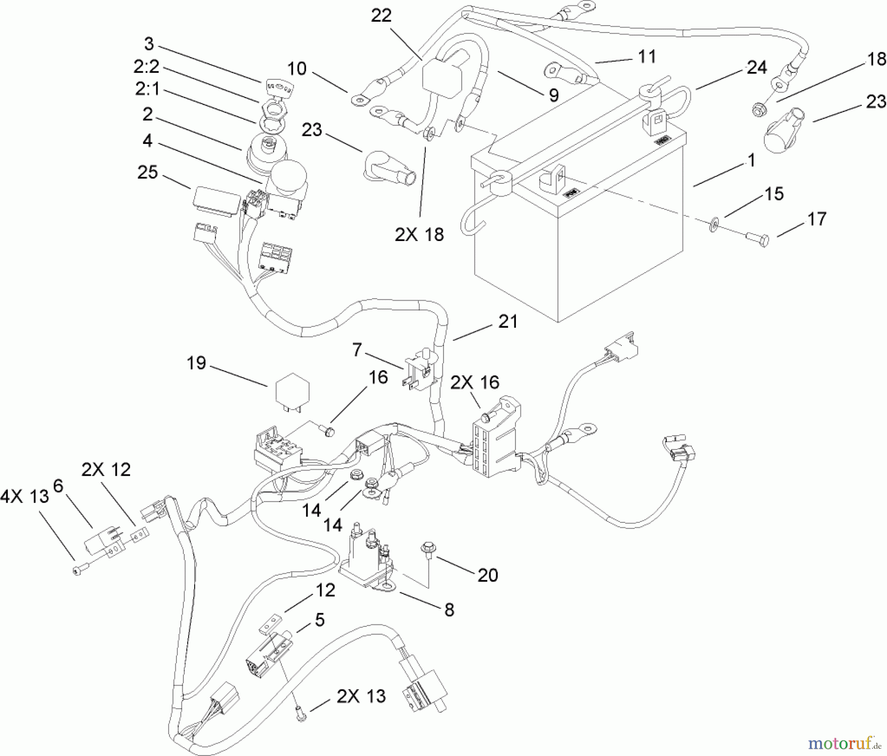 Toro Neu Mowers, Zero-Turn 74406 (ZX440) - Toro TimeCutter ZX440 Riding Mower, 2006 (260000241-260999999) ELECTRICAL ASSEMBLY