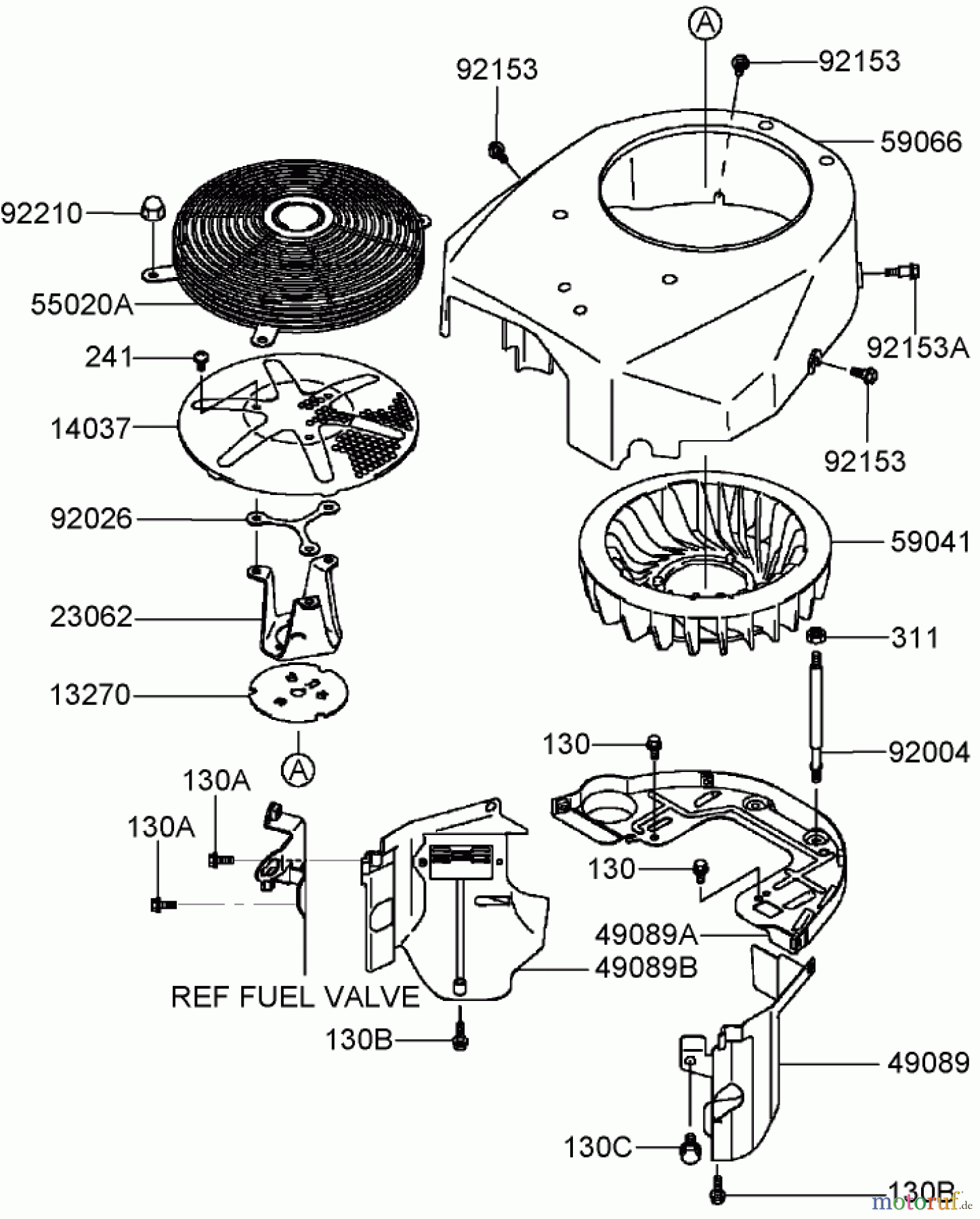 Toro Neu Mowers, Zero-Turn 74406 (ZX440) - Toro TimeCutter ZX440 Riding Mower, 2008 (280000001-280999999) COOLING EQUIPMENT ASSEMBLY KAWASAKI FH541V-BS50-R