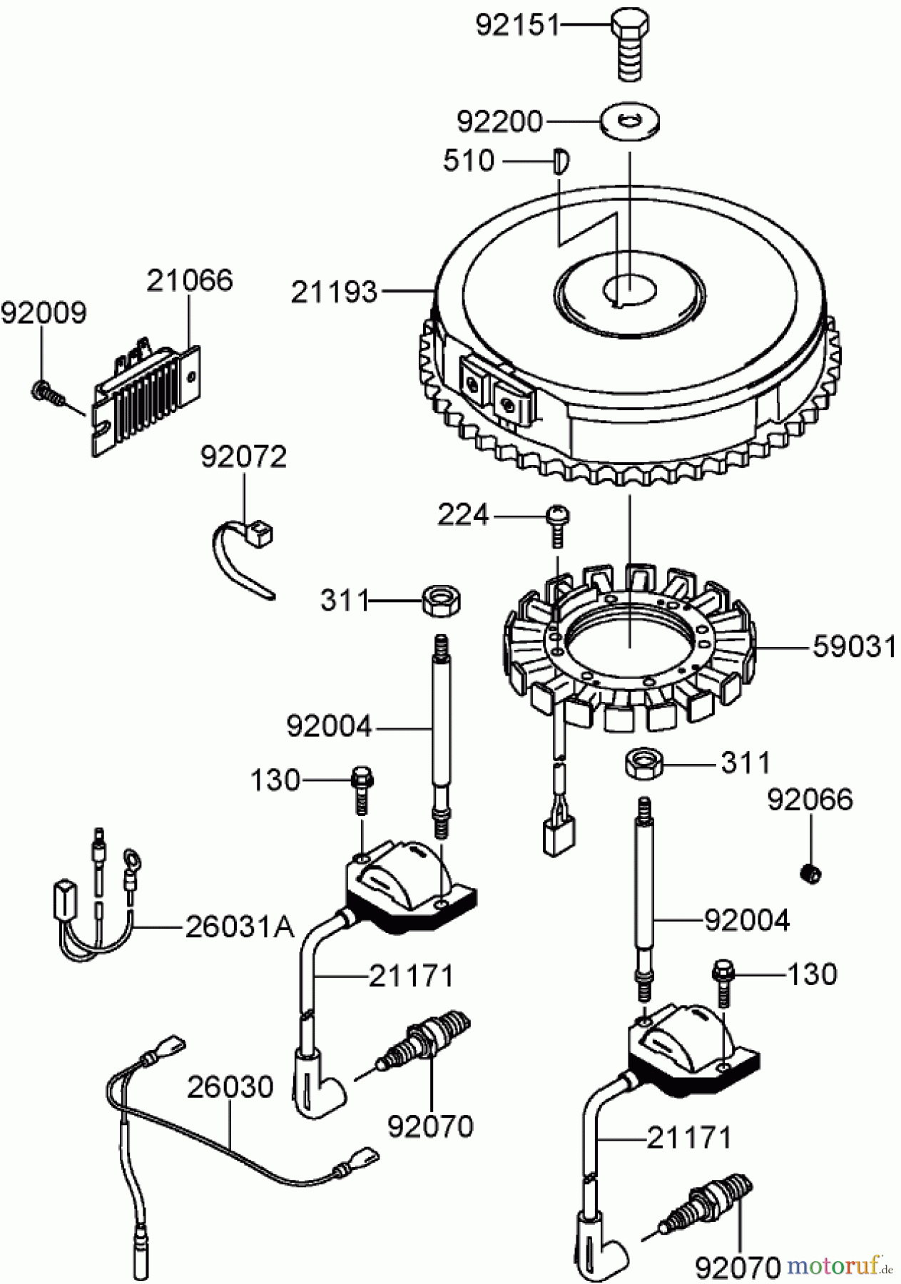 Toro Neu Mowers, Zero-Turn 74406 (ZX440) - Toro TimeCutter ZX440 Riding Mower, 2008 (280000001-280999999) ELECTRIC EQUIPMENT ASSEMBLY KAWASAKI FH541V-BS50-R