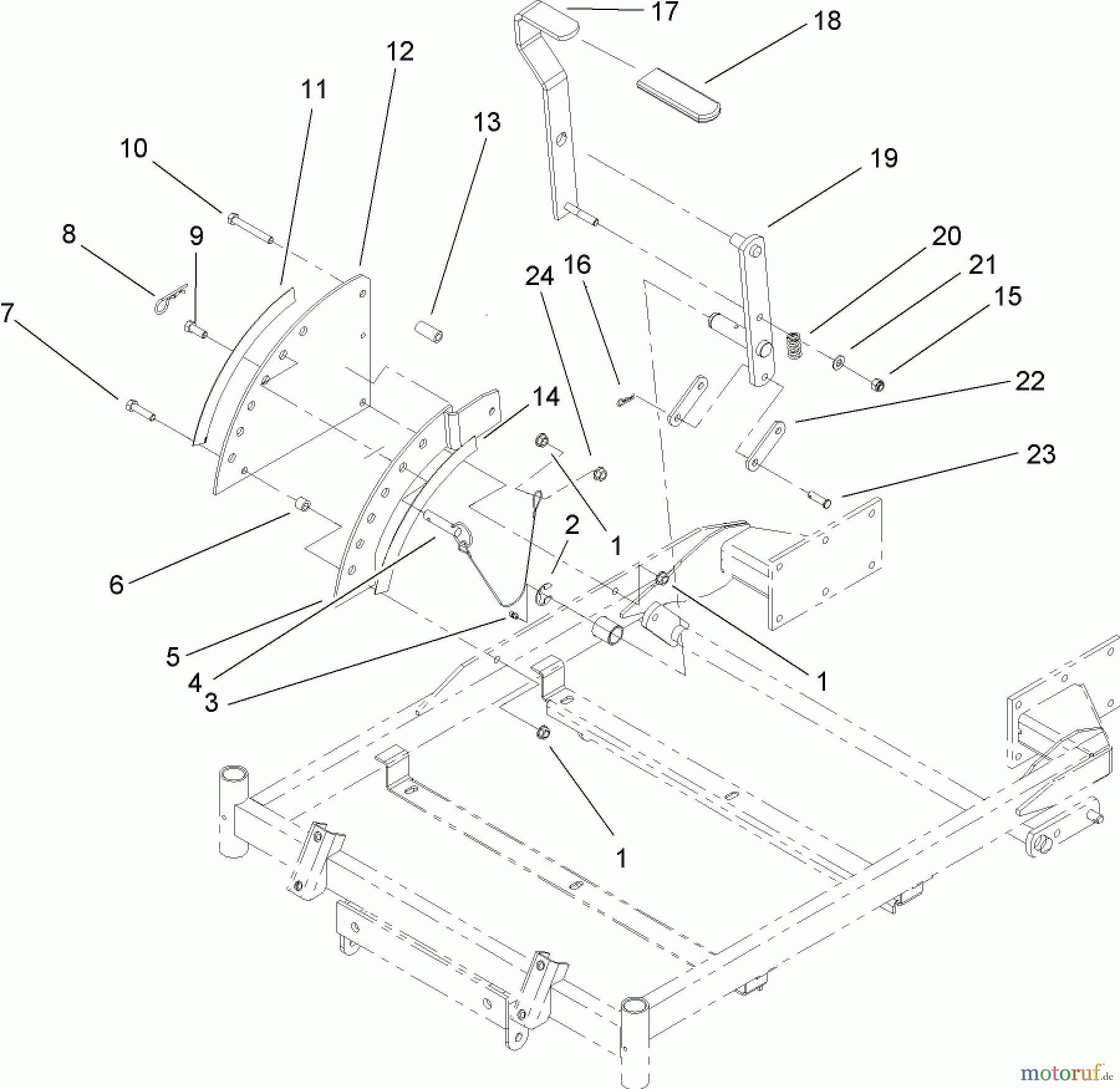 Toro Neu Mowers, Zero-Turn 74406 (ZX440) - Toro TimeCutter ZX440 Riding Mower, 2008 (280000001-280999999) HEIGHT-OF-CUT ASSEMBLY