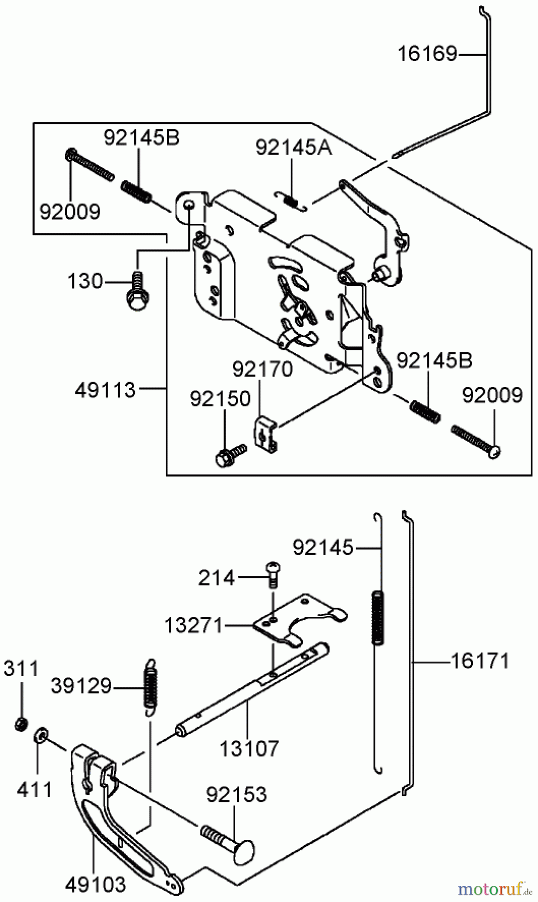Toro Neu Mowers, Zero-Turn 74407 (ZX525) - Toro TimeCutter ZX525 Riding Mower, 2005 (250000001-250999999) CONTROL EQUIPMENT ASSEMBLY KAWASAKI FH541V-AS50