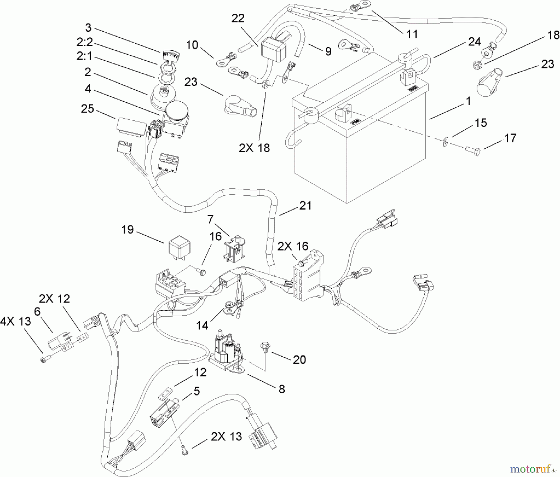  Toro Neu Mowers, Zero-Turn 74407 (ZX525) - Toro TimeCutter ZX525 Riding Mower, 2007 (270000001-270999999) ELECTRICAL ASSEMBLY