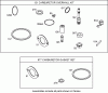 Toro 74419 (Z380) - TimeCutter Z380 Riding Mower, 2007 (270000001-270999999) Ersatzteile CARBURETOR OVERHAUL KIT (KEIHIN) BRIGGS AND STRATTON 31A707-0116-E1