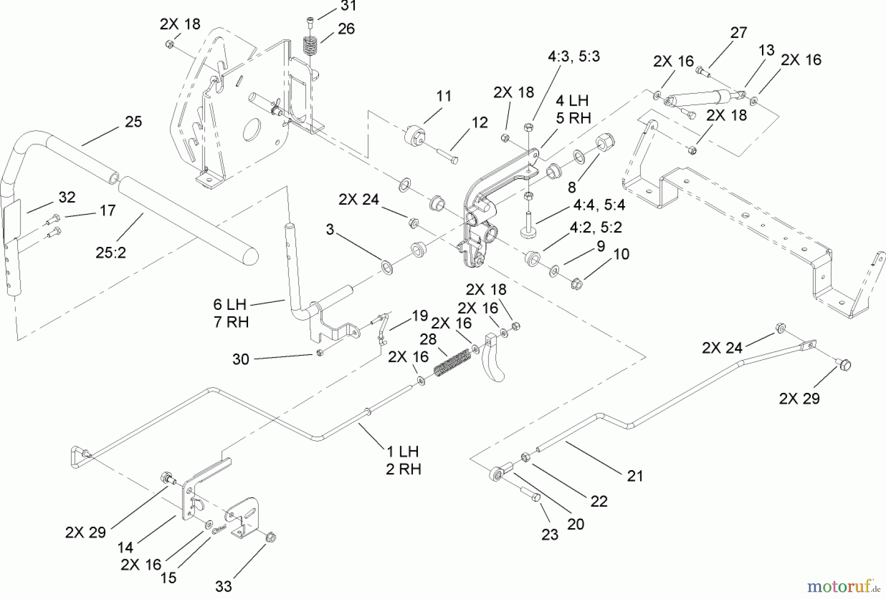 Toro Neu Mowers, Zero-Turn 74419 (Z380) - Toro TimeCutter Z380 Riding Mower, 2007 (270000001-270999999) CONTROL ASSEMBLY