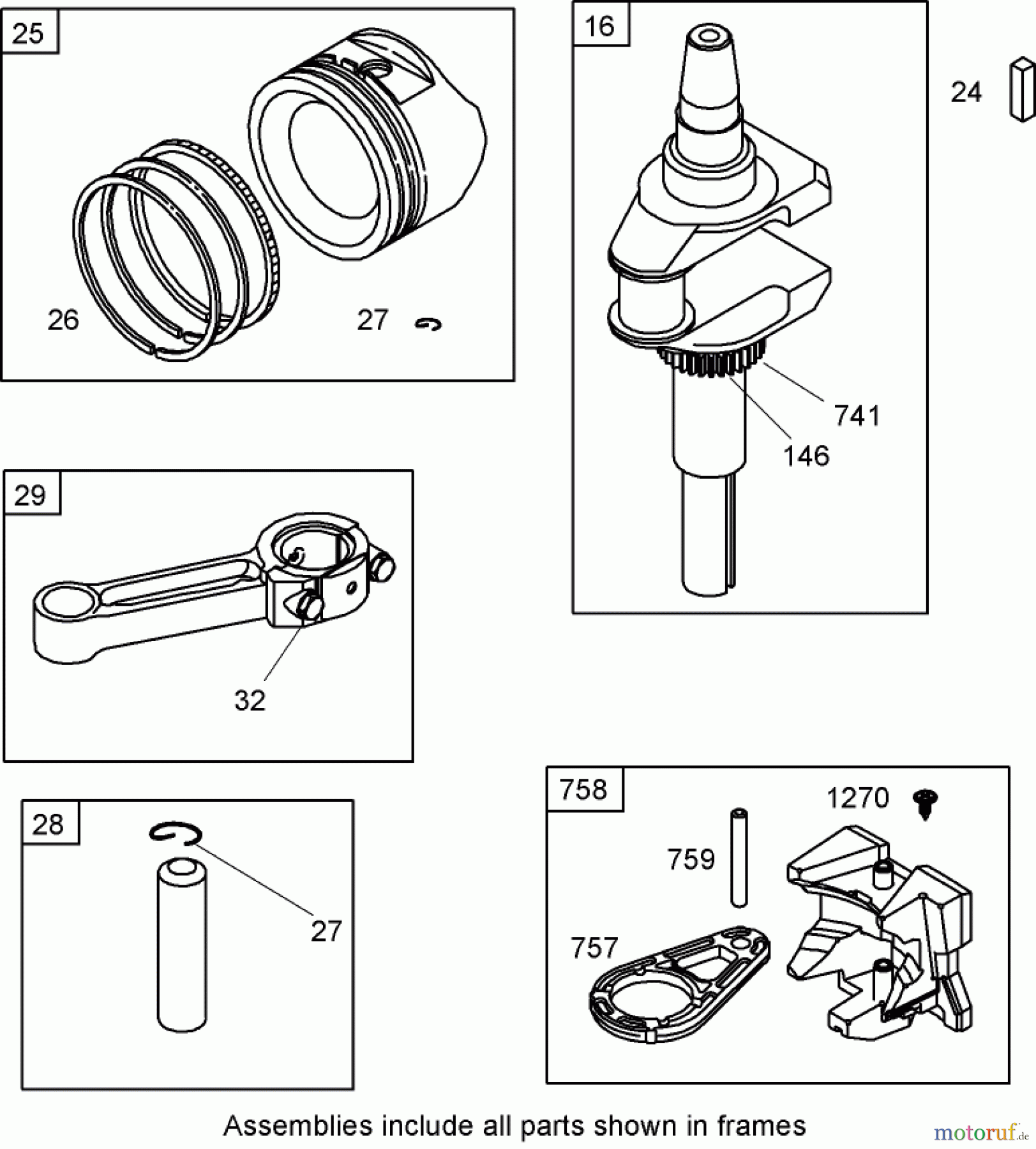 Toro Neu Mowers, Zero-Turn 74419 (Z380) - Toro TimeCutter Z380 Riding Mower, 2007 (270000001-270999999) CRANKSHAFT ASSEMBLY BRIGGS AND STRATTON 31A707-0116-E1