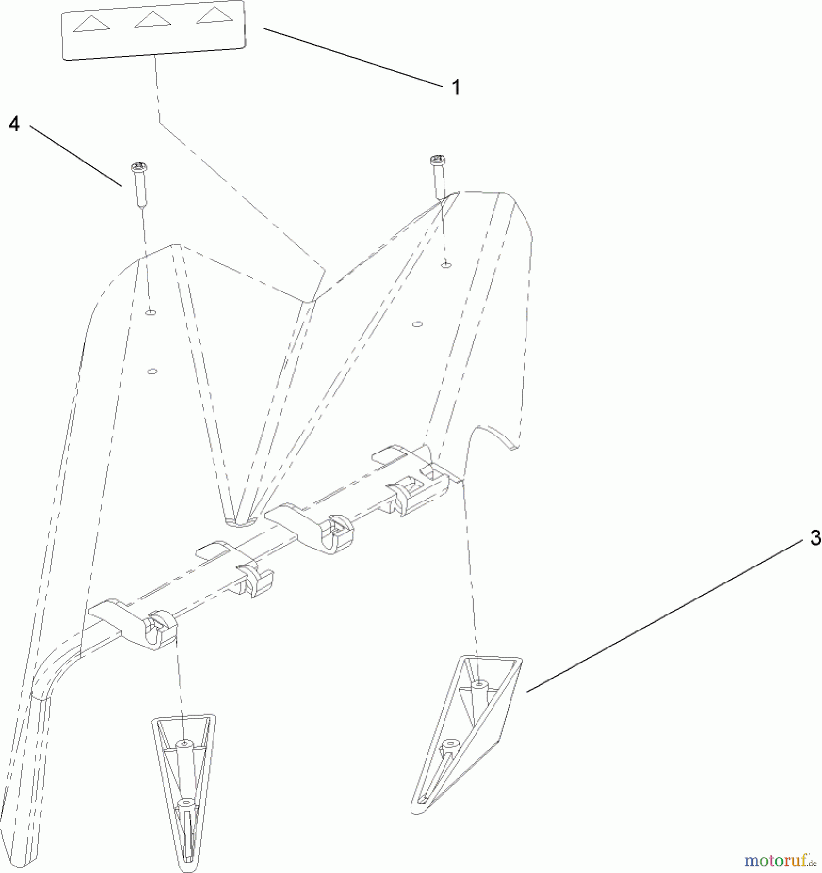 Toro Neu Mowers, Zero-Turn 74419 (Z380) - Toro TimeCutter Z380 Riding Mower, 2007 (270000001-270999999) DEFLECTOR ASSEMBLY NO. 93-7695