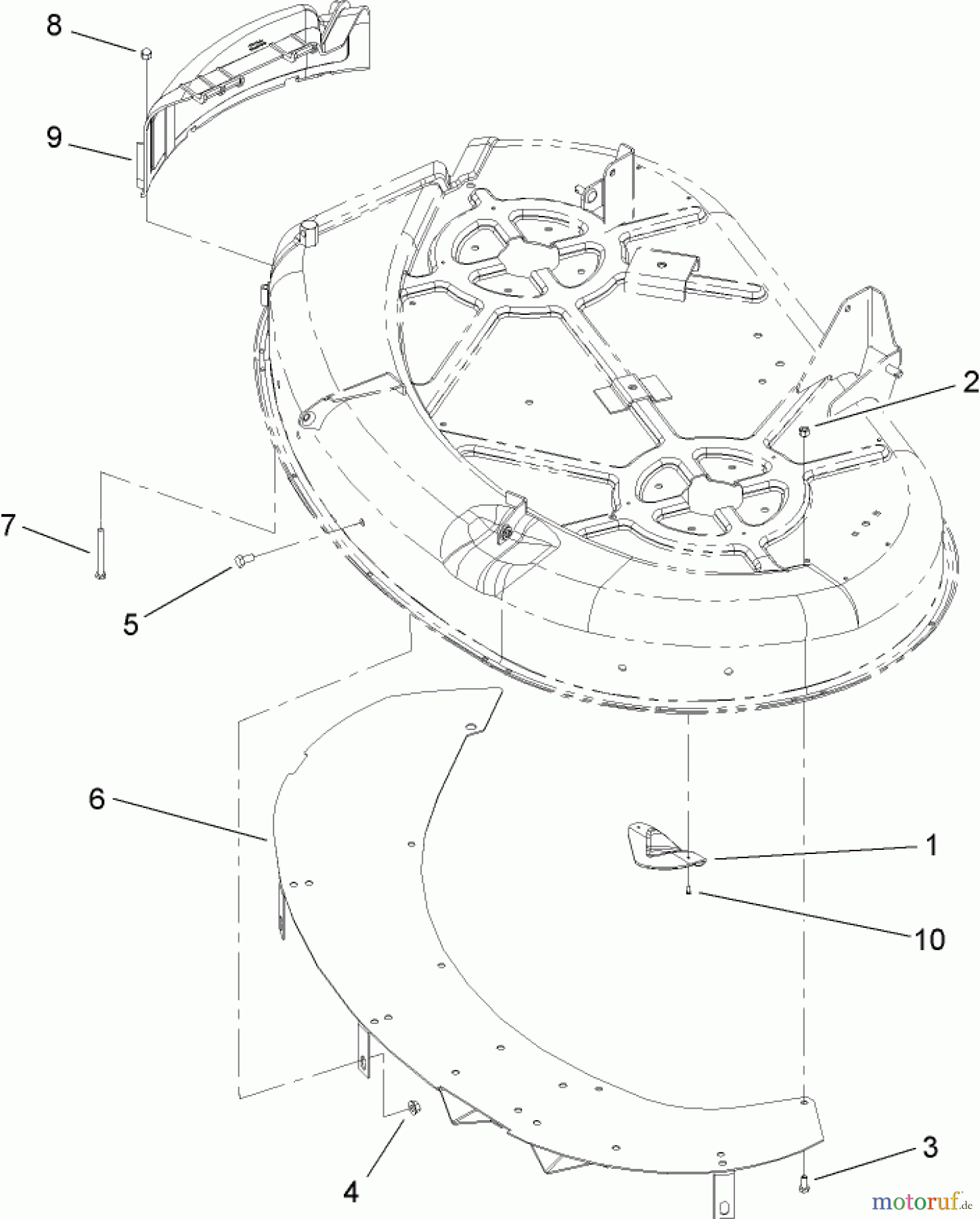 Toro Neu Mowers, Zero-Turn 74420 (Z420) - Toro TimeCutter Z420 Riding Mower, 2007 (270000001-270999999) RECYCLER ASSEMBLY