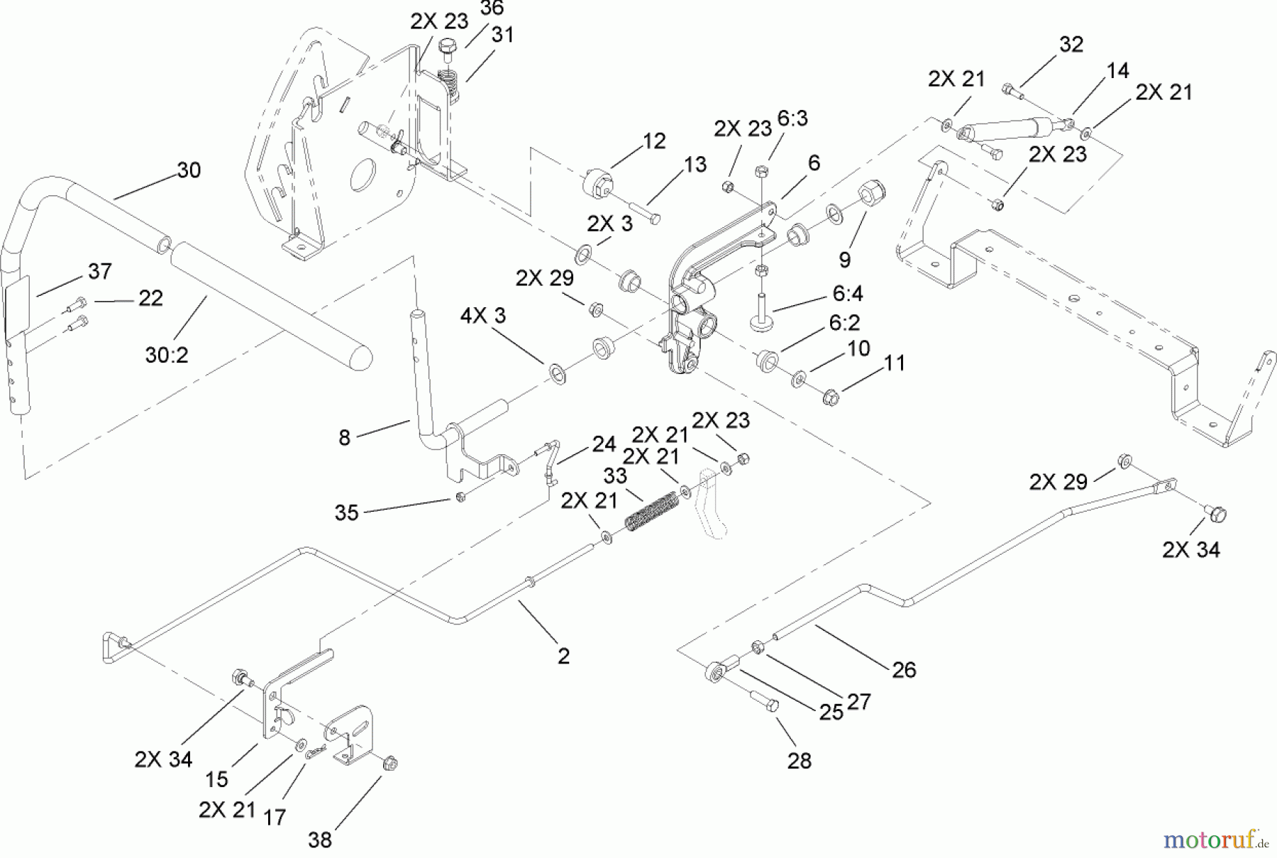 Toro Neu Mowers, Zero-Turn 74425 (Z530) - Toro TimeCutter Z530 Riding Mower, 2006 (260000001-260999999) CONTROL ASSEMBLY