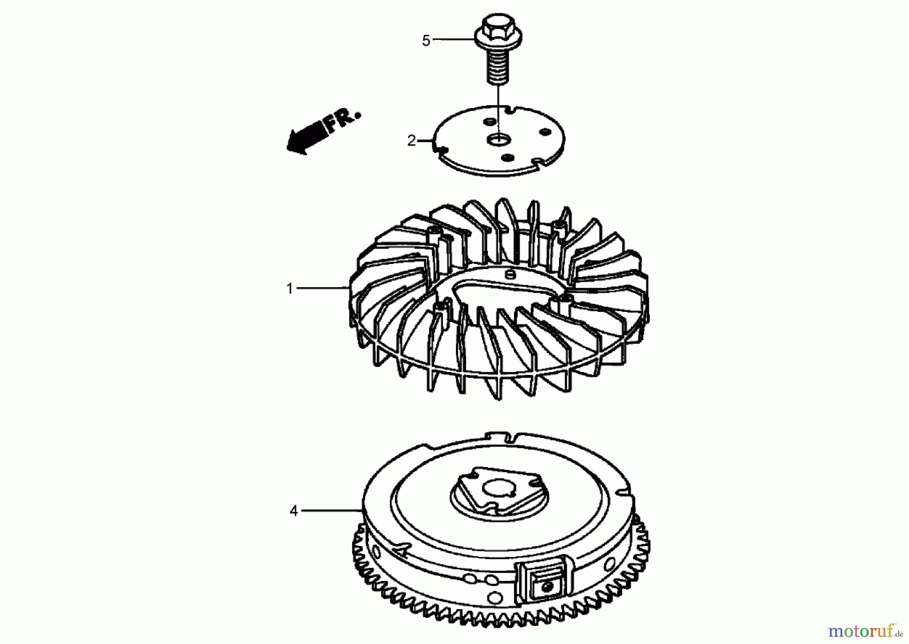 Toro Neu Mowers, Zero-Turn 74425 (Z530) - Toro TimeCutter Z530 Riding Mower, 2006 (260000001-260999999) FLYWHEEL ASSEMBLY HONDA GXV530 EXA2LB