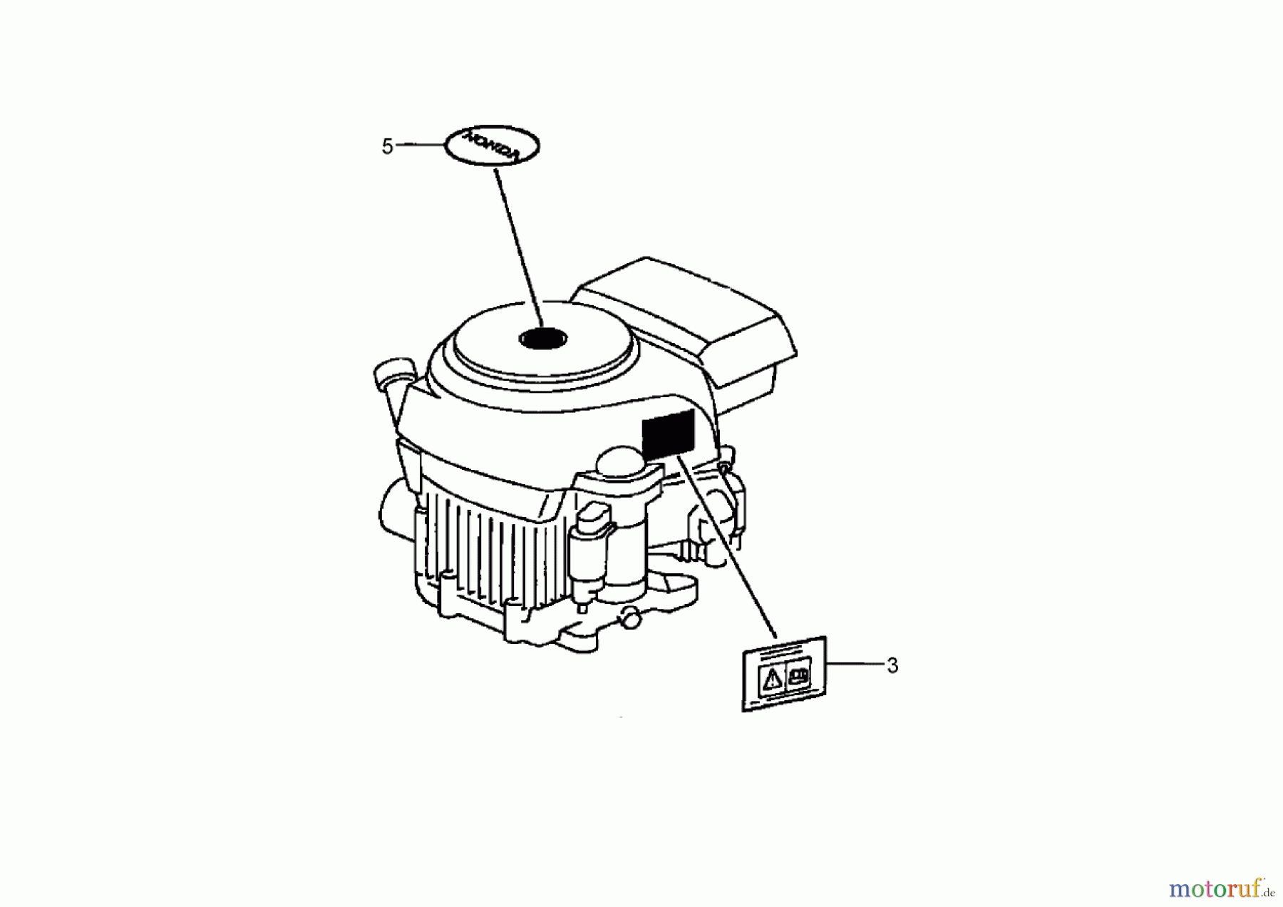 Toro Neu Mowers, Zero-Turn 74425 (Z530) - Toro TimeCutter Z530 Riding Mower, 2007 (270000001-270999999) LABEL ASSEMBLY HONDA GXV530 EXA2LB