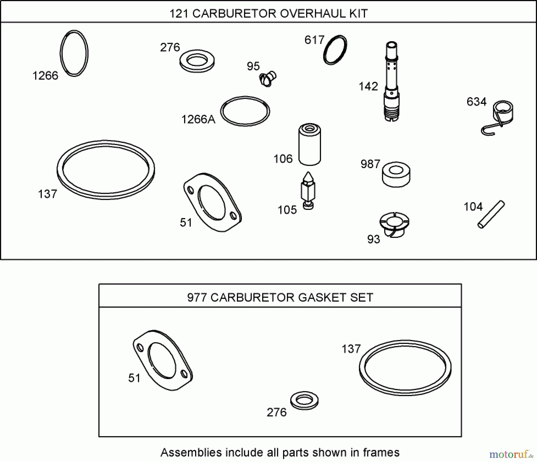 Toro Neu Mowers, Zero-Turn 74432 (ZD380) - Toro TimeCutter ZD380 Riding Mower, 2006 (260000001-260999999) CARBURETOR OVERHAUL KIT (KEIHIN) BRIGGS AND STRATTON 31A707-0116-E1