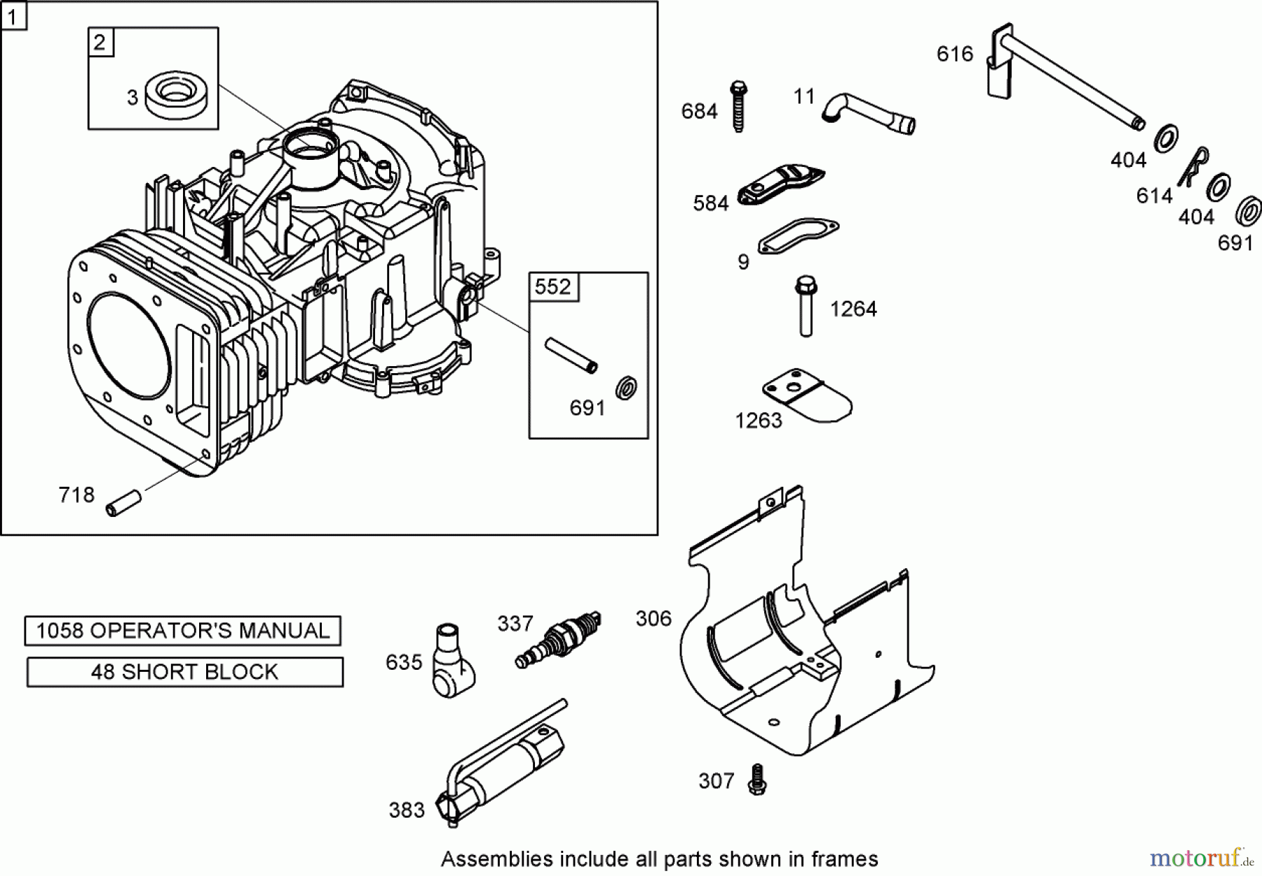 Toro Neu Mowers, Zero-Turn 74432 (ZD380) - Toro TimeCutter ZD380 Riding Mower, 2006 (260000001-260999999) CYLINDER ASSEMBLY BRIGGS AND STRATTON 31A707-0116-E1