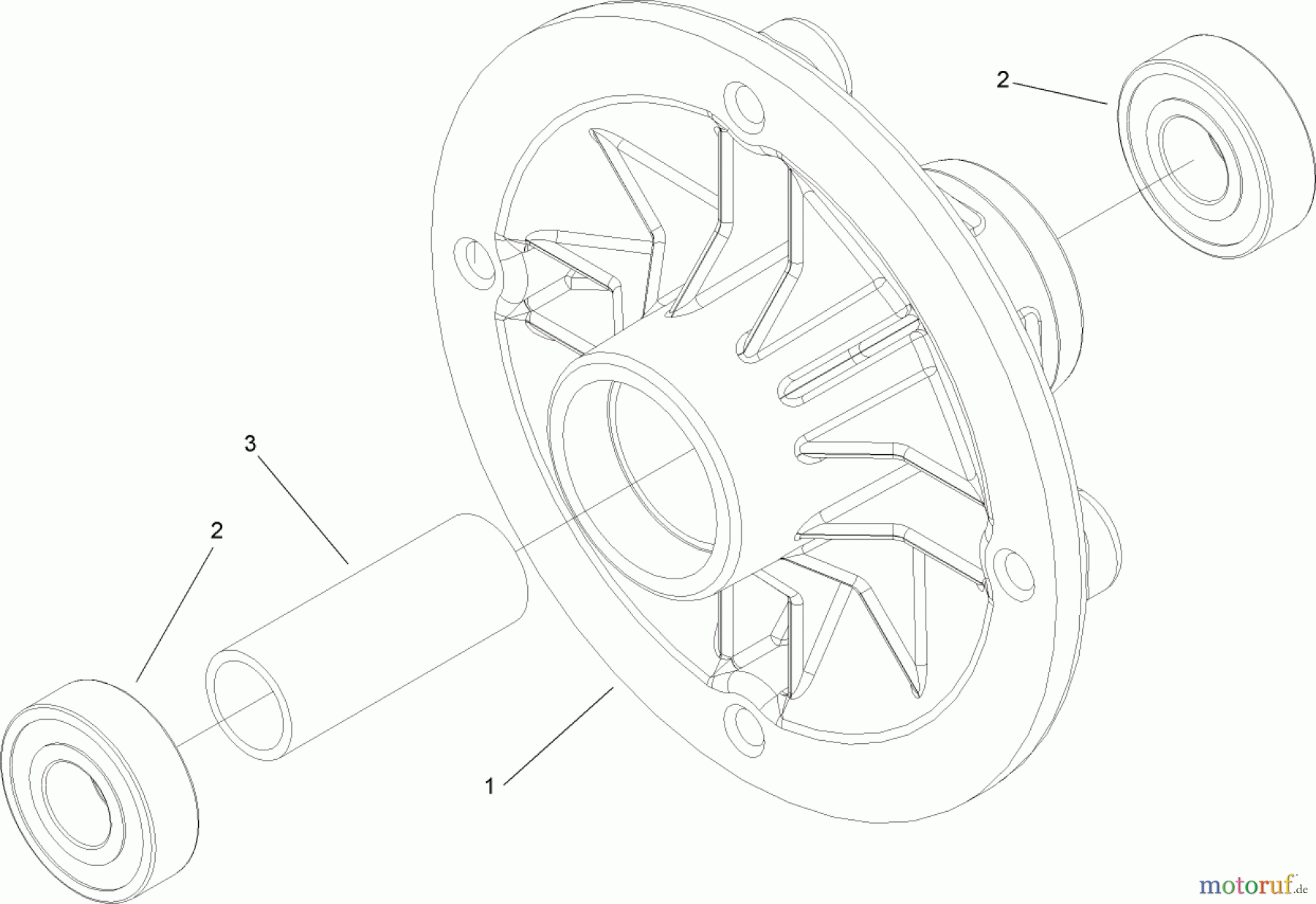 Toro Neu Mowers, Zero-Turn 74432 (ZD380) - Toro TimeCutter ZD380 Riding Mower, 2006 (260000001-260999999) SPINDLE ASSEMBLY NO. 107-9161