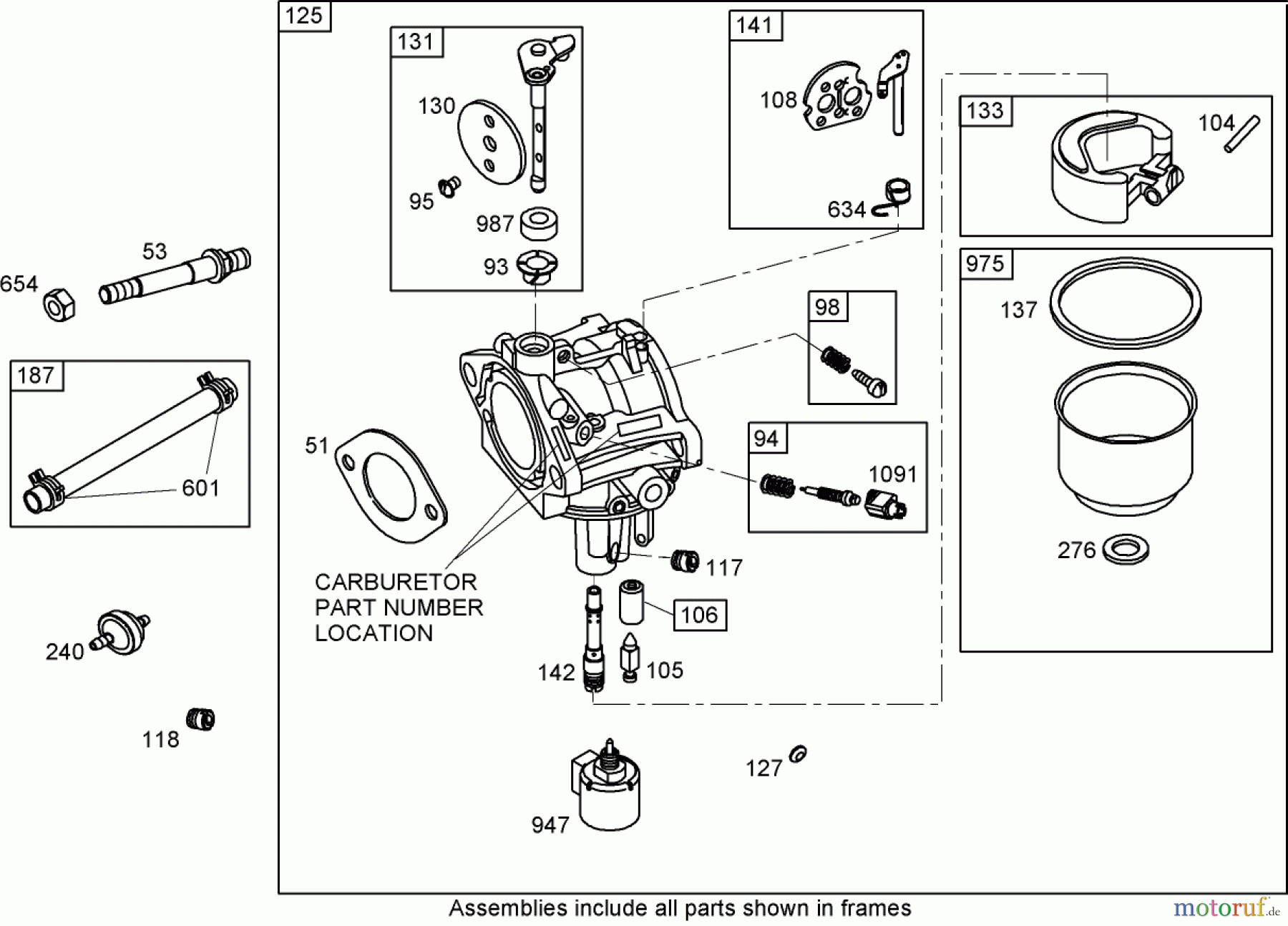 Toro Neu Mowers, Zero-Turn 74433 (ZD420) - Toro TimeCutter ZD420 Riding Mower, 2006 (260000001-260999999) CARBURETOR ASSEMBLY (KEIHIN) BRIGGS AND STRATTON 31P777-0125-E1