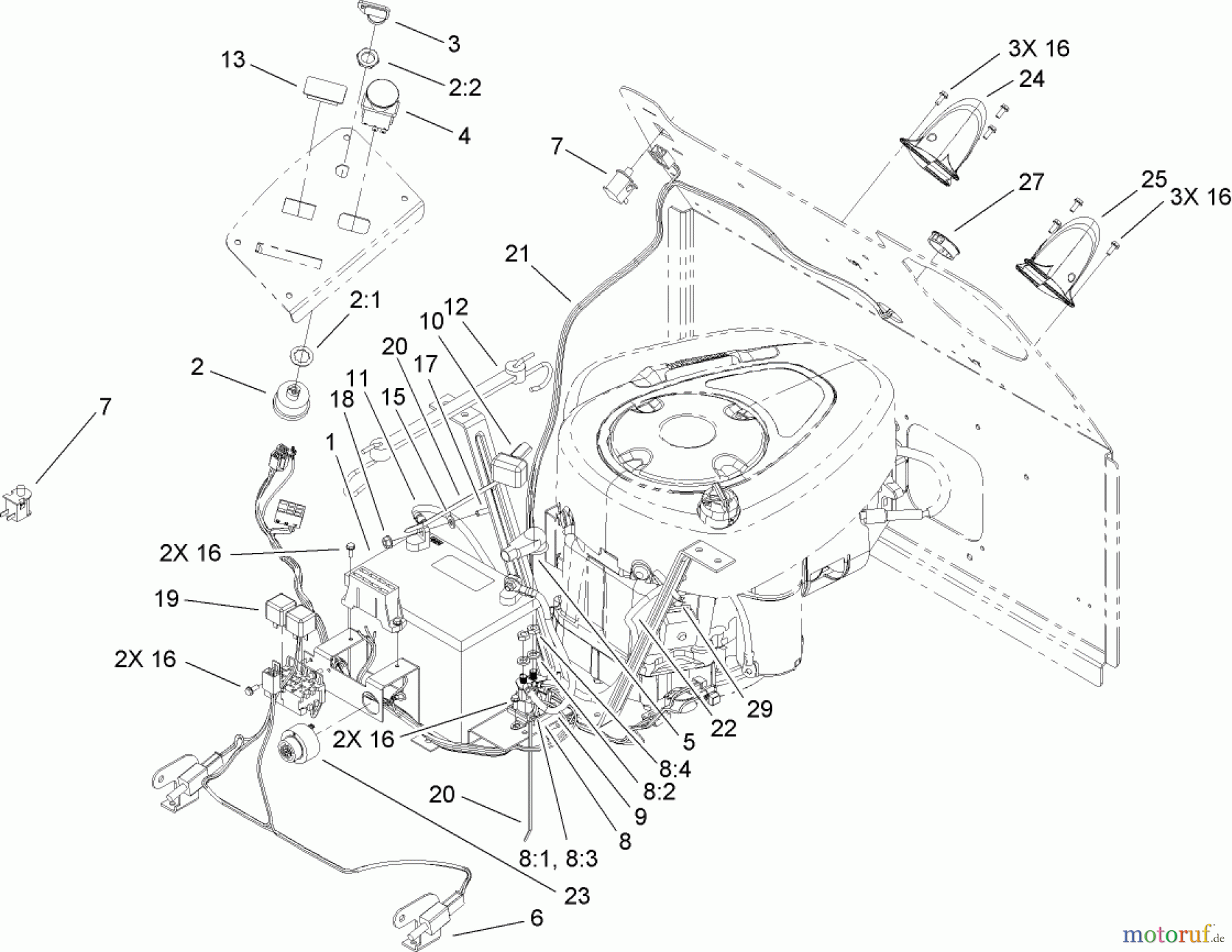 Toro Neu Mowers, Zero-Turn 74433 (ZD420) - Toro TimeCutter ZD420 Riding Mower, 2006 (260000001-260999999) ELECTRICAL ASSEMBLY