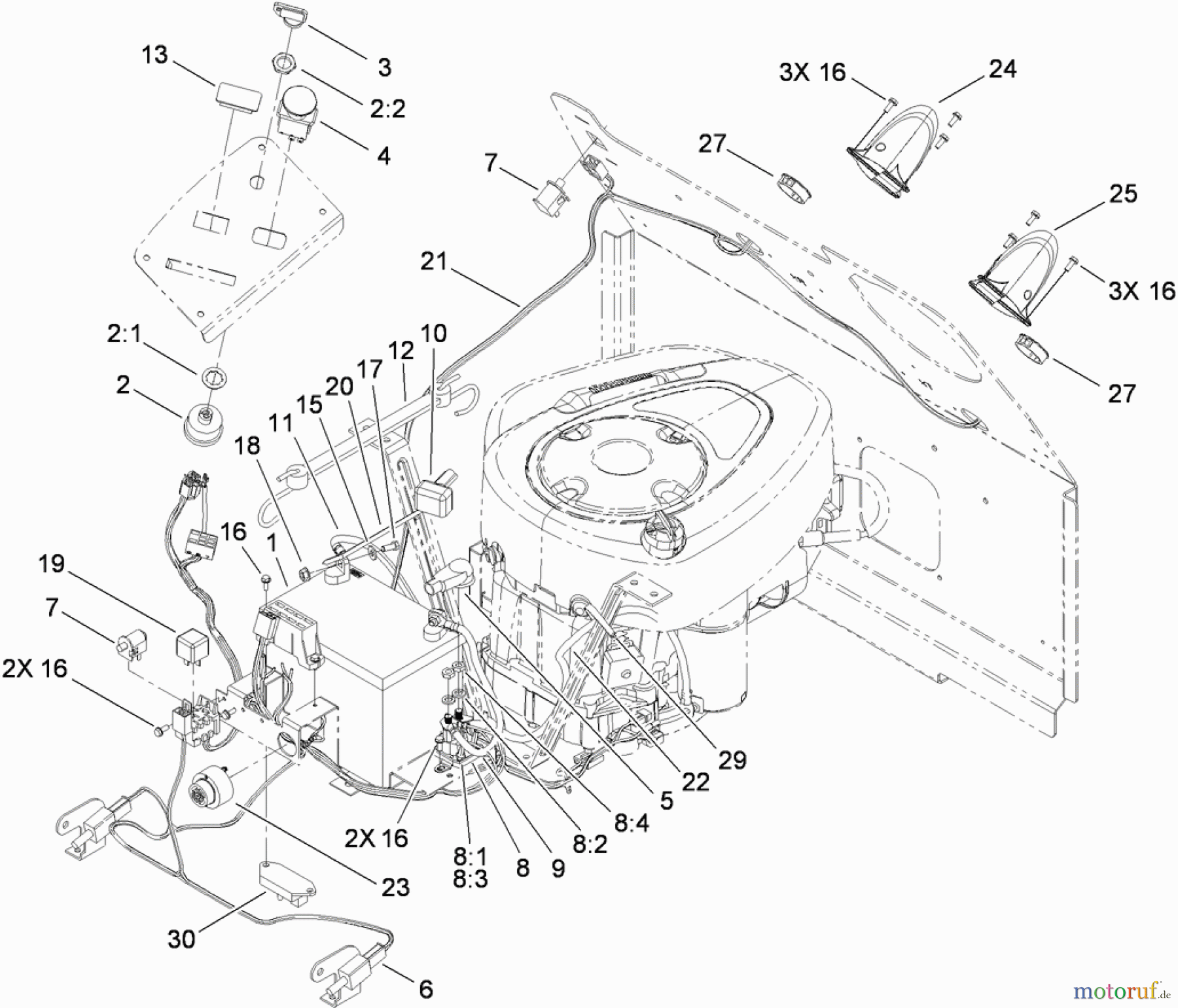 Toro Neu Mowers, Zero-Turn 74433 (ZD420) - Toro TimeCutter ZD420 Riding Mower, 2009 (290000001-290999999) ELECTRICAL ASSEMBLY