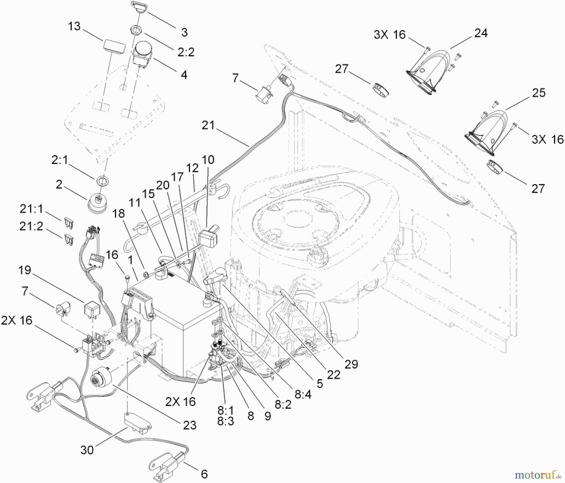 Toro Neu Mowers, Zero-Turn 74433 (ZD420) - Toro TimeCutter ZD420 Riding Mower, 2011 (311000001-311999999) ELECTRICAL ASSEMBLY