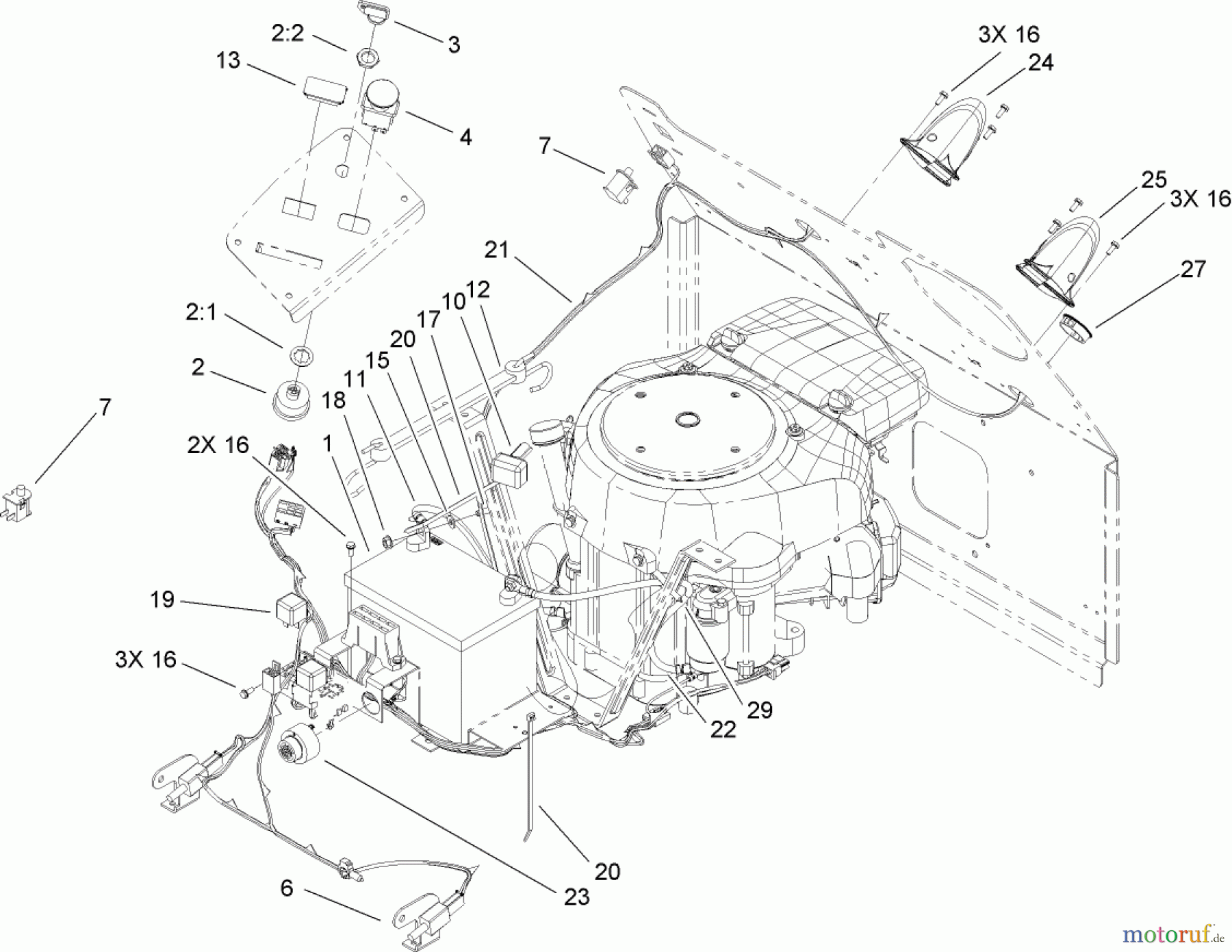 Toro Neu Mowers, Zero-Turn 74434 (ZD530) - Toro TimeCutter ZD530 Riding Mower, 2007 (270000001-270999999) ELECTRICAL ASSEMBLY
