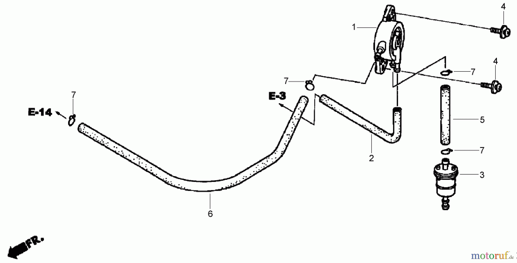 Toro Neu Mowers, Zero-Turn 74434 (ZD530) - Toro TimeCutter ZD530 Riding Mower, 2007 (270000001-270999999) FUEL PUMP ASSEMBLY HONDA GXV530 EXA2