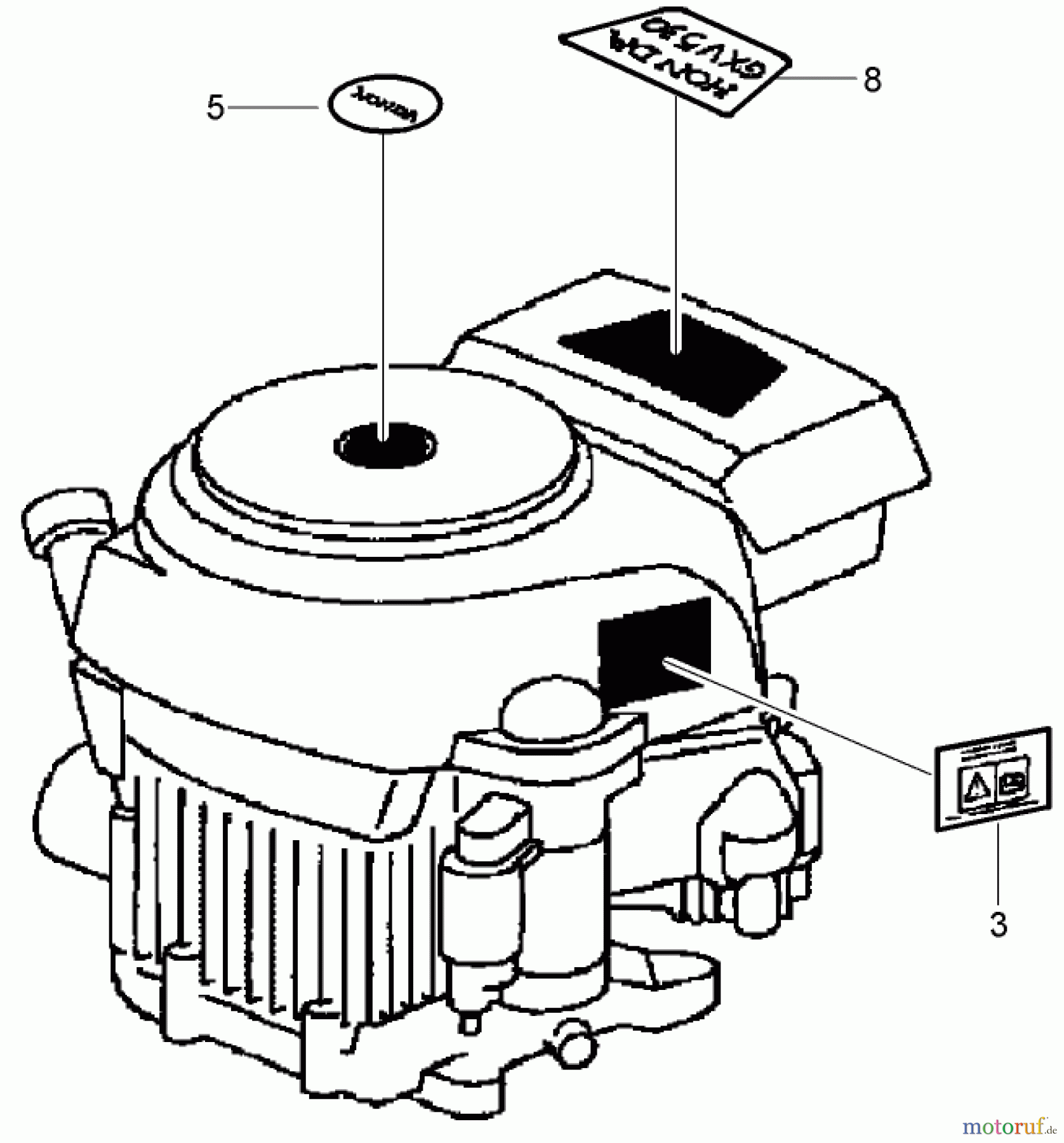 Toro Neu Mowers, Zero-Turn 74434 (ZD530) - Toro TimeCutter ZD530 Riding Mower, 2007 (270000001-270999999) LABEL ASSEMBLY HONDA GXV530 EXA2