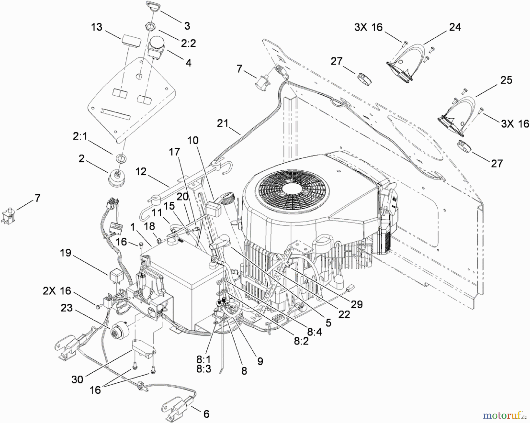 Toro Neu Mowers, Zero-Turn 74437 (ZD420T) - Toro TimeCutter ZD420T Riding Mower, 2009 (290000001-290999999) ELECTRICAL ASSEMBLY