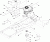 Toro 74437 (ZD420T) - TimeCutter ZD420T Riding Mower, 2009 (290000001-290999999) Ersatzteile ENGINE AND FUEL TANK ASSEMBLY