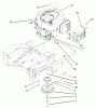 Toro 74502 (17-44ZX) - 17-44ZX TimeCutter ZX Riding Mower, 2003 (230000001-230999999) Ersatzteile ENGINE AND CLUTCH ASSEMBLY