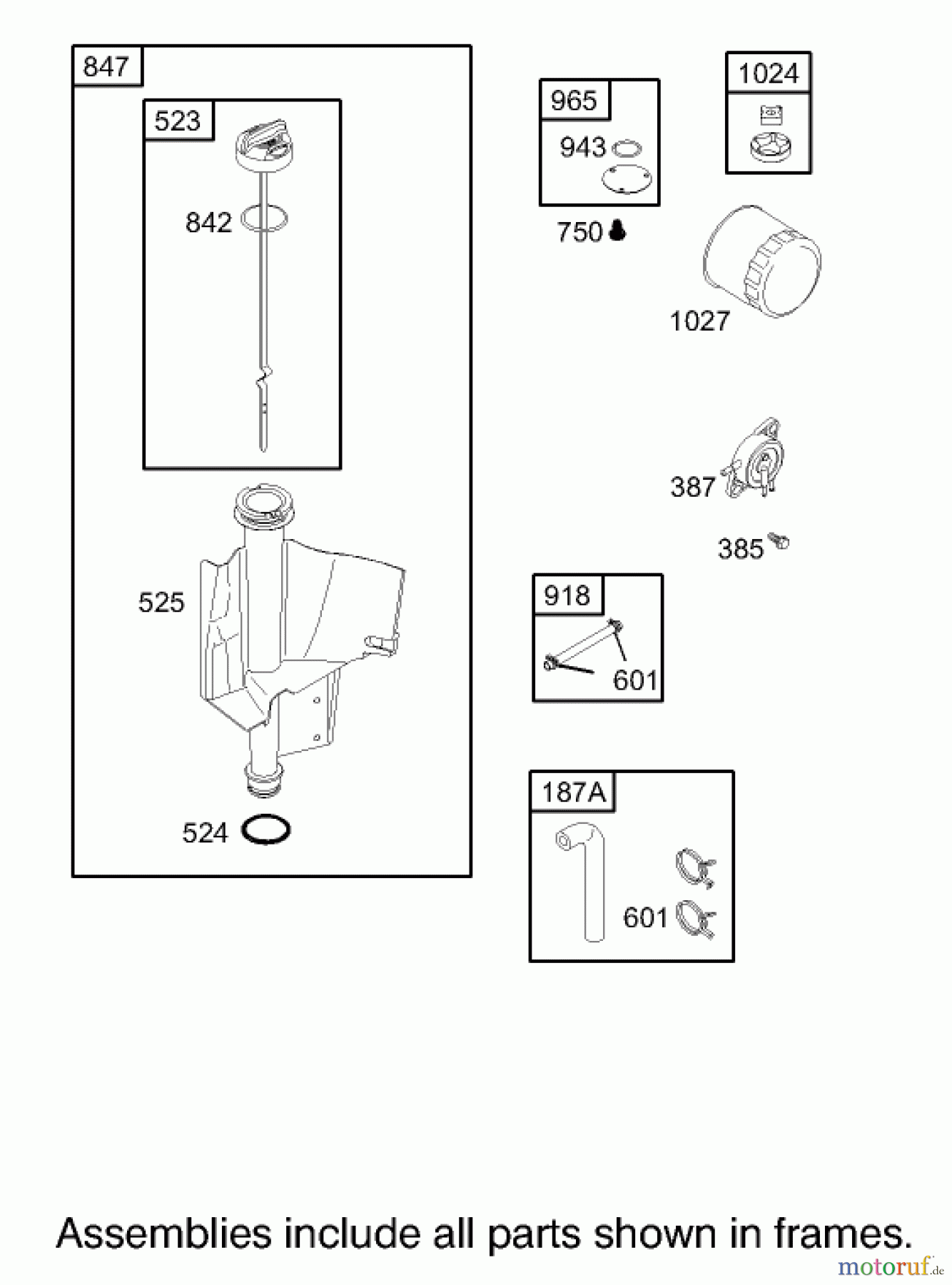 Toro Neu Mowers, Zero-Turn 74502 (17-44ZX) - Toro 17-44ZX TimeCutter ZX Riding Mower, 2003 (230000001-230999999) OIL FILTER, TUBE AND PUMP ASSEMBLY ENGINE BRIGGS AND STRATTON MODEL 31F777-0161-E1