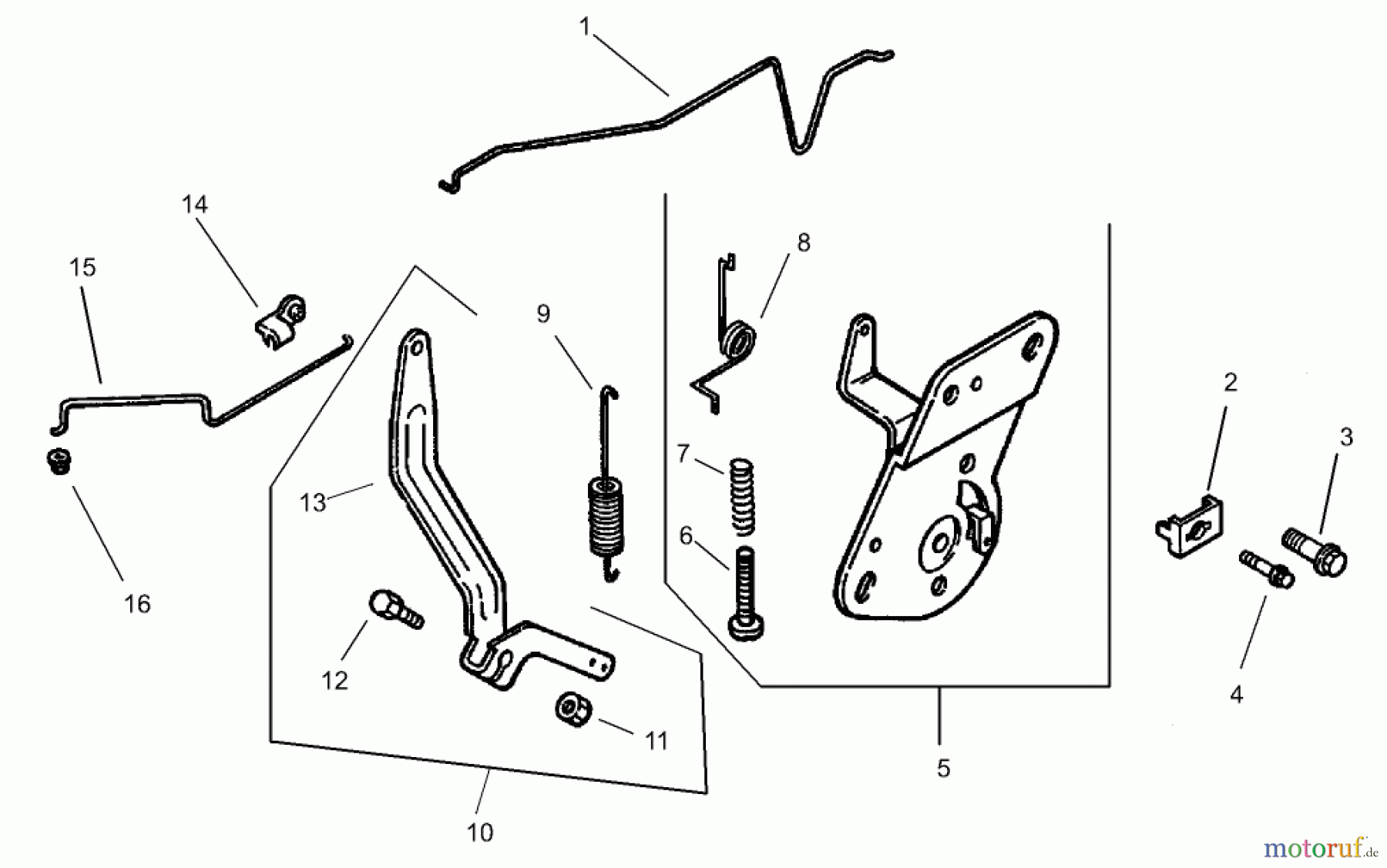  Toro Neu Mowers, Zero-Turn 74601 (17K-44ZX) - Toro 17K-44ZX TimeCutter ZX Riding Mower, 2003 (230000001-230999999) ENGINE CONTROLS ASSEMBLY KOHLER CV 490S-27503