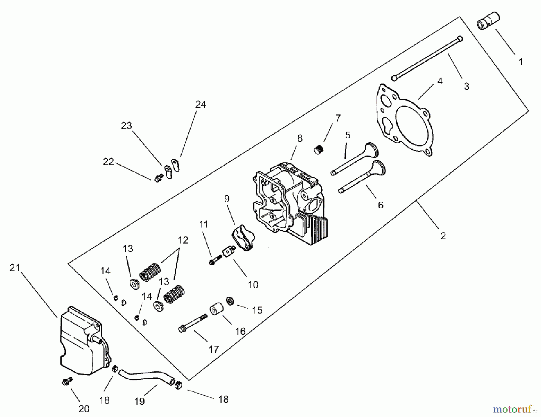Toro Neu Mowers, Zero-Turn 74601 (17K-44ZX) - Toro 17K-44ZX TimeCutter ZX Riding Mower, 2003 (230000001-230999999) HEAD/VALVE/BREATHER ASSEMBLY KOHLER CV 490S-27503