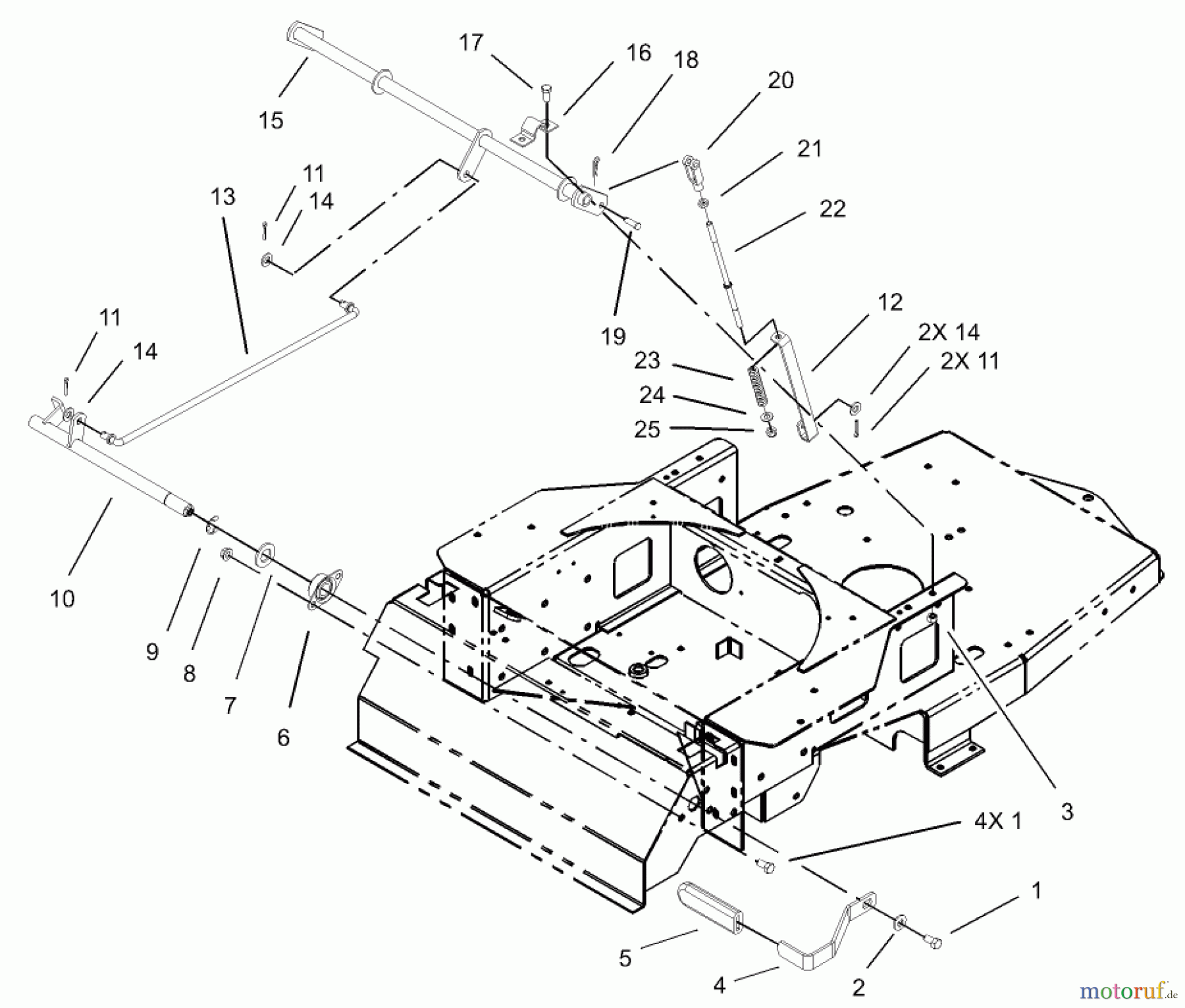 Toro Neu Mowers, Zero-Turn 74601 (17K-44ZX) - Toro 17K-44ZX TimeCutter ZX Riding Mower, 2003 (230000001-230999999) PARKING BRAKE ASSEMBLY