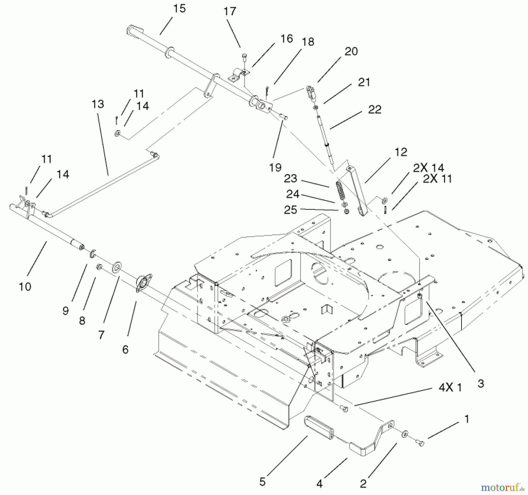 Toro Neu Mowers, Zero-Turn 74601 (Z17-44) - Toro Z17-44 TimeCutter Z Riding Mower, 2001 (210000001-210999999) PARKING BRAKE ASSEMBLY