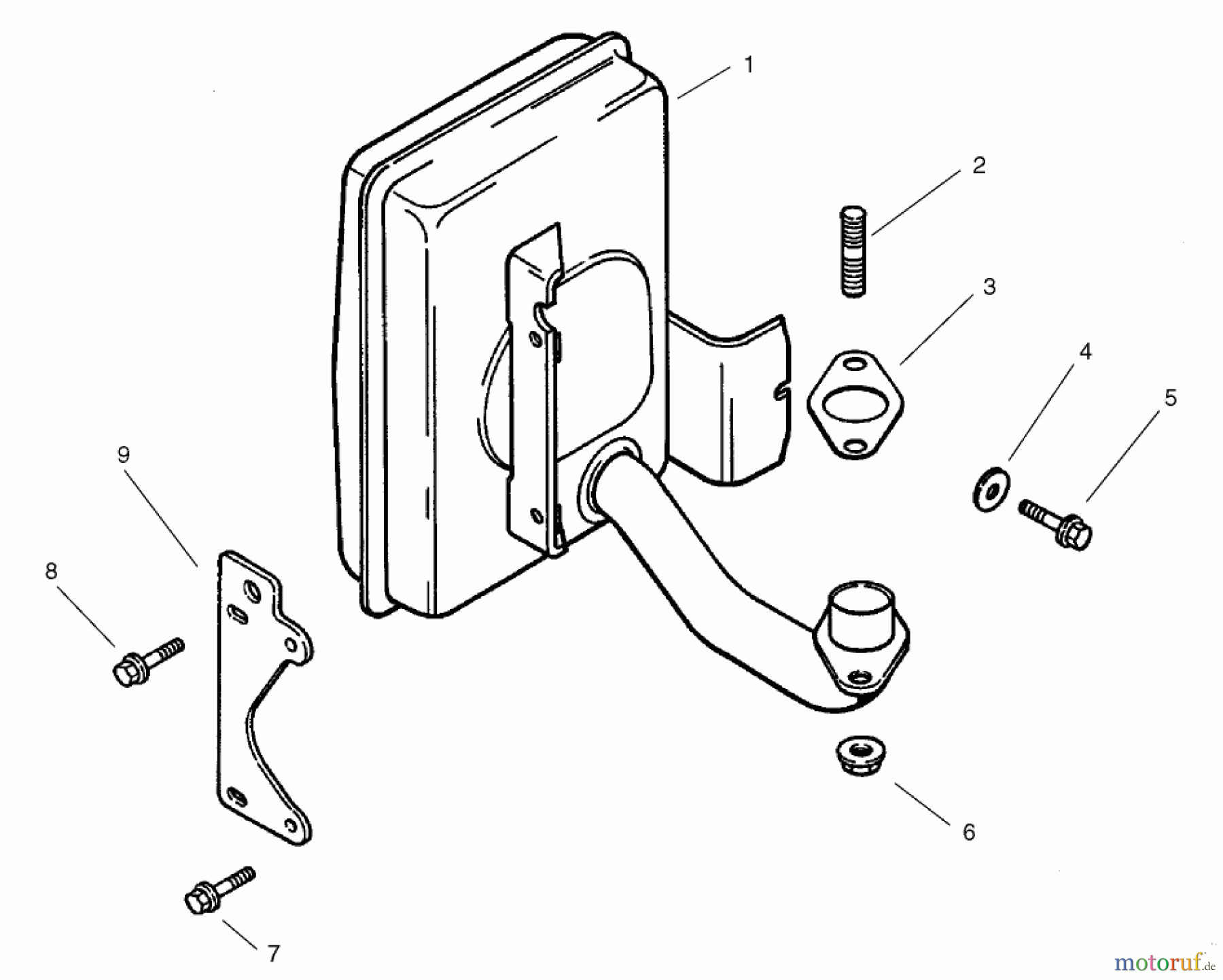  Toro Neu Mowers, Zero-Turn 74601 (Z17-44) - Toro Z17-44 TimeCutter Z Riding Mower, 2002 (220000001-220000912) EXHAUST ASSEMBLY KOHLER CV 490-27503