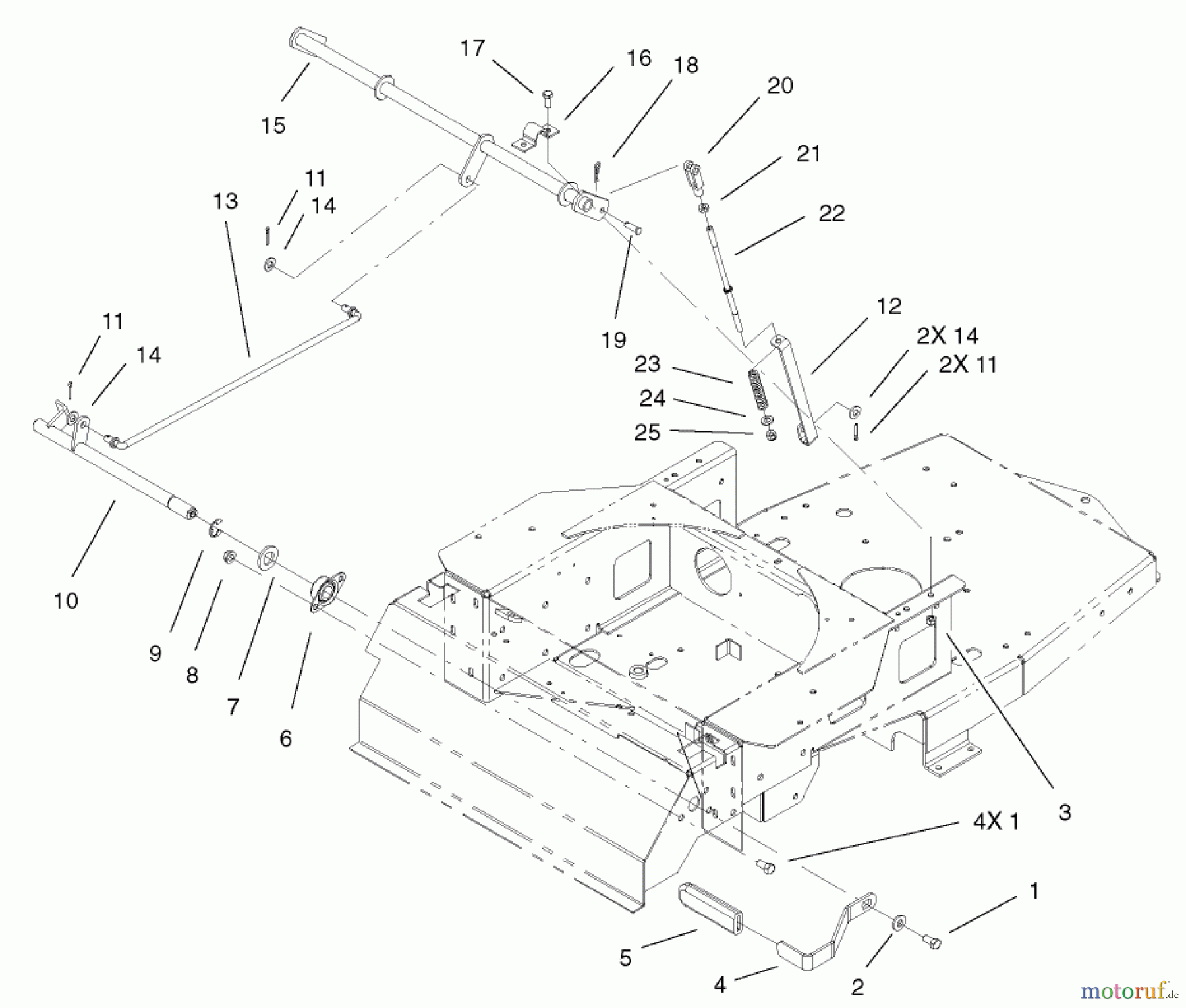 Toro Neu Mowers, Zero-Turn 74601 (Z17-44) - Toro Z17-44 TimeCutter Z Riding Mower, 2002 (220000913-220999999) PARKING BRAKE ASSEMBLY