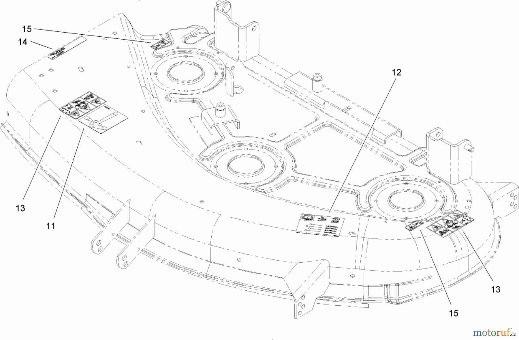 Toro Neu Mowers, Zero-Turn 74603 (ZX440) - Toro TimeCutter ZX440 Riding Mower, 2008 (280000001-280999999) 44IN DECK DECAL ASSEMBLY